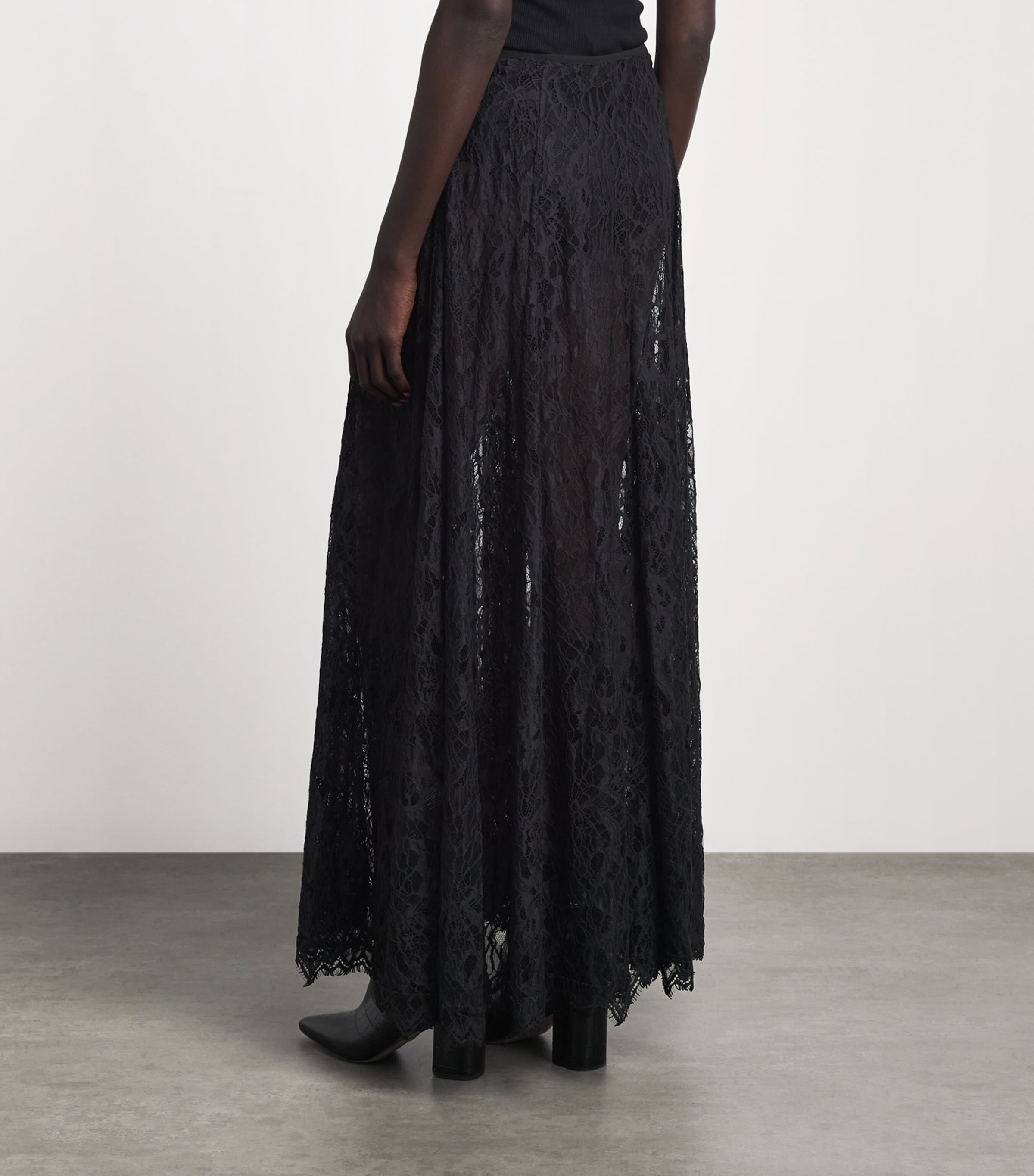 CAMILLA AND MARC Womens Lace Elaris Maxi Skirt Dblk Black Image 5