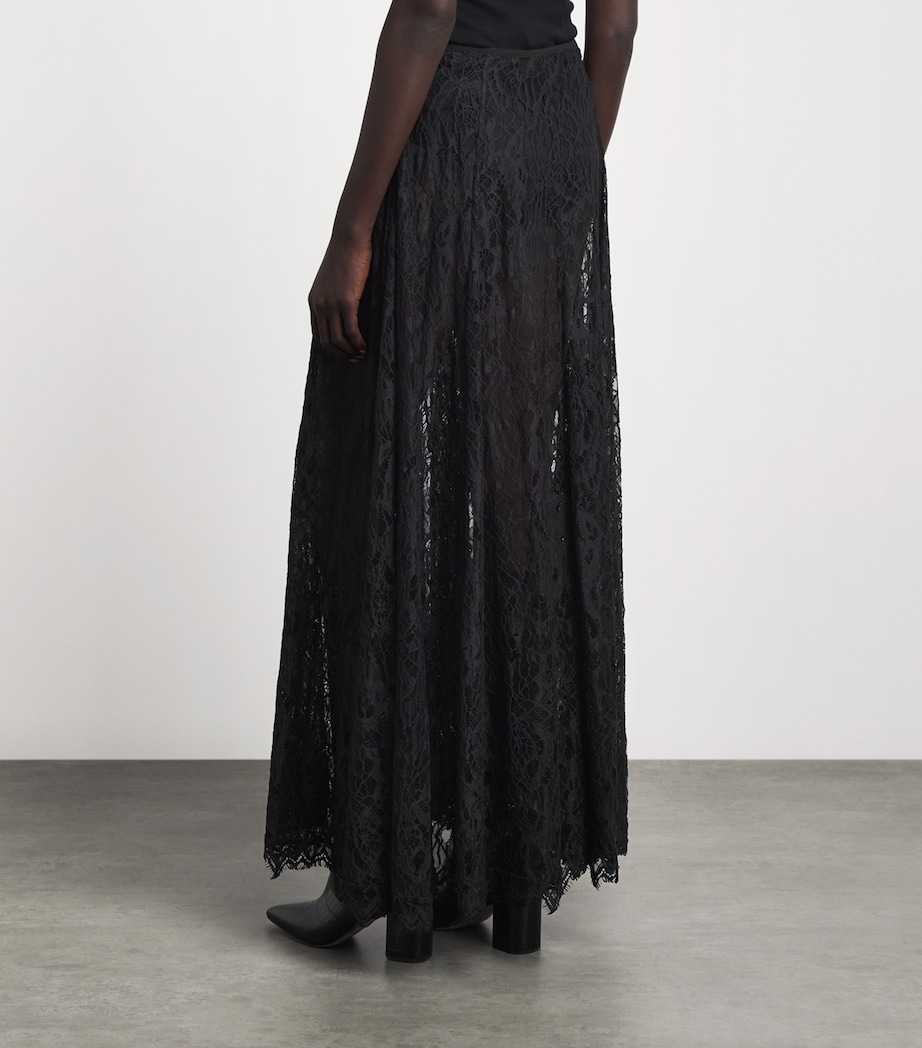 CAMILLA AND MARC Womens Lace Elaris Maxi Skirt Dblk Black Image 5