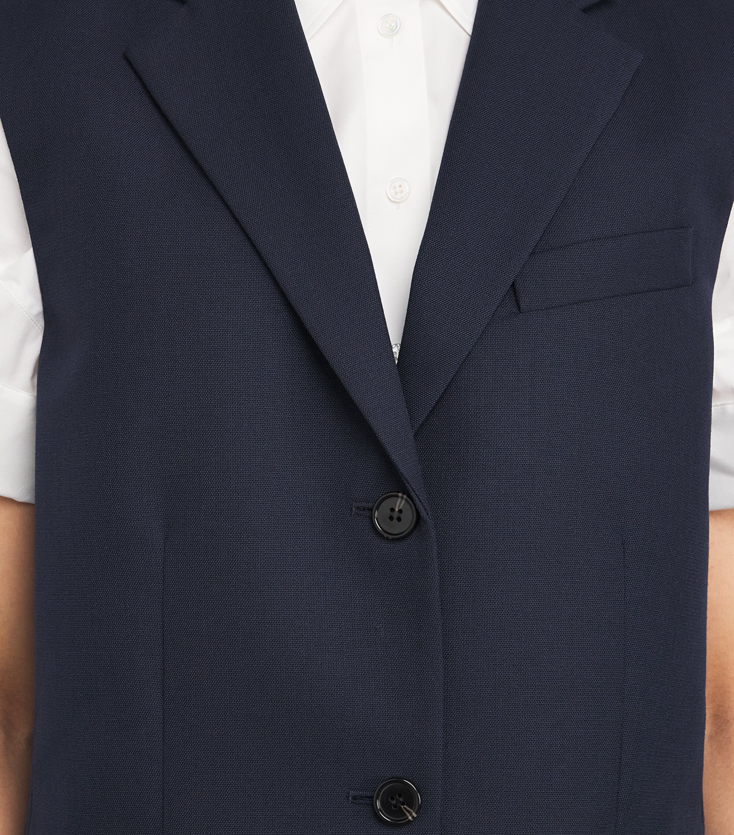 Wool-Blend Oversized Waistcoat XLV NOCTURNE NAVY Image 6