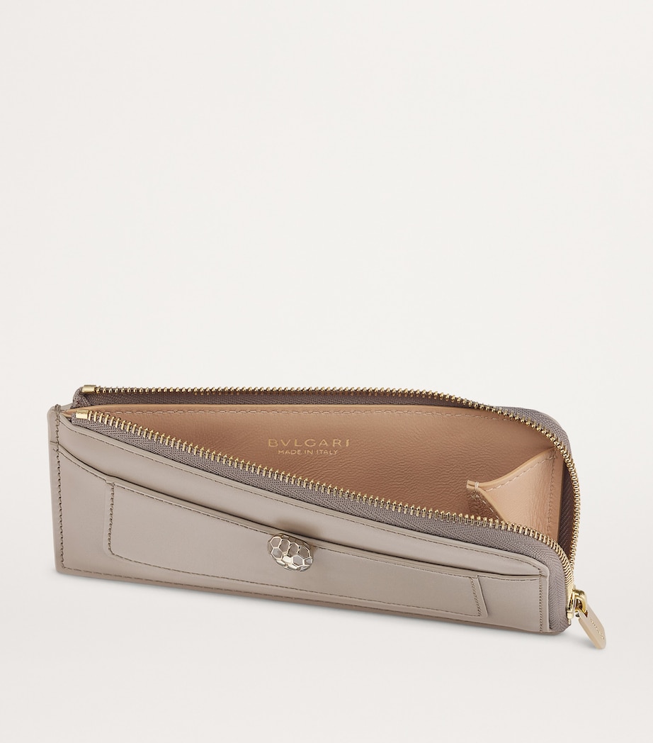 Serpenti Forever Zipped Card Holder GREY DARK Image 3