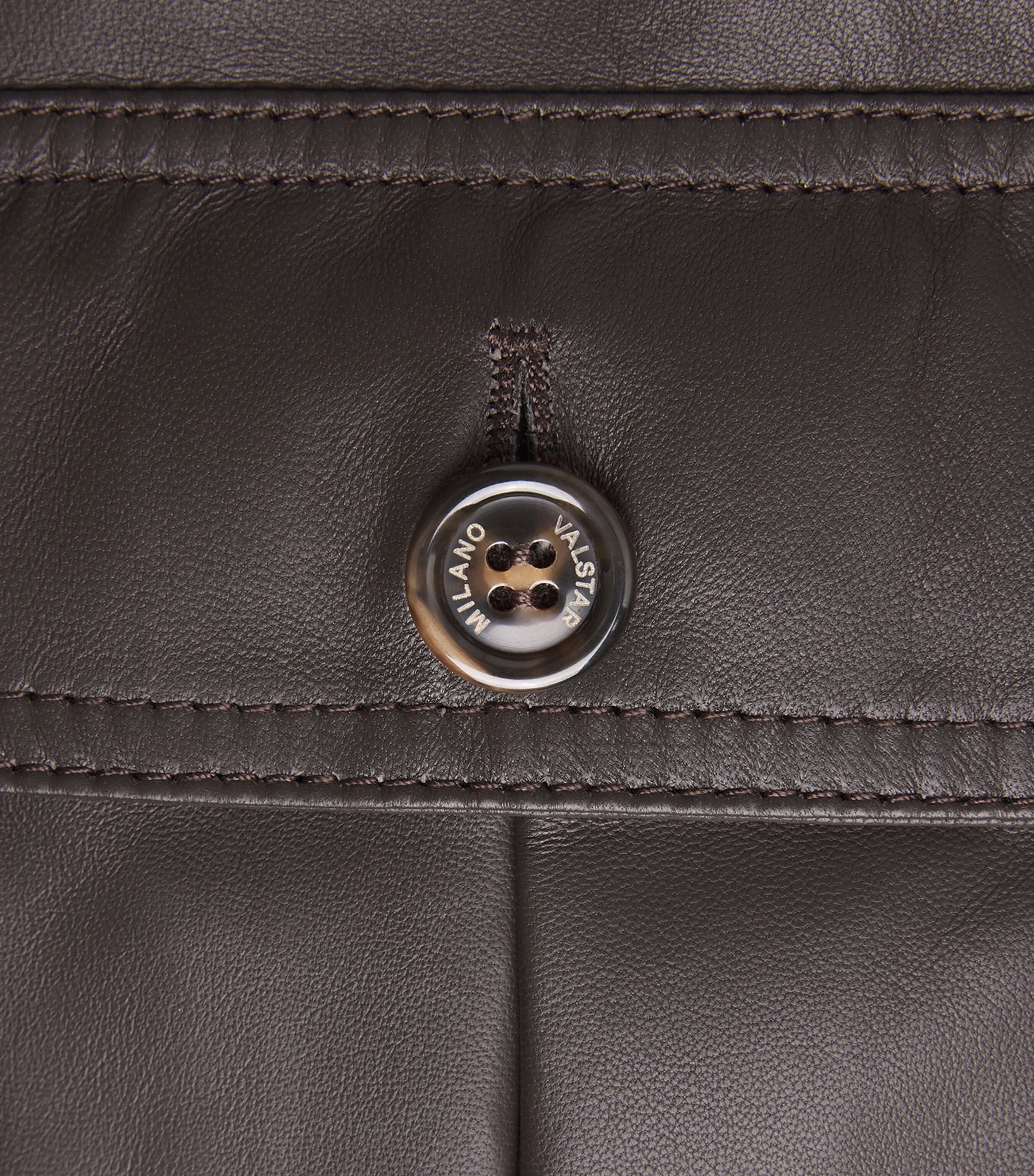 Valstar Mens Leather Valstarino Bomber Jacket Image 5