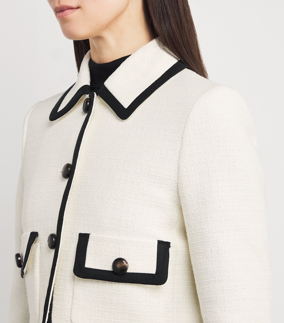 Tweed Short Jacket IVORY/BLACK Image 6
