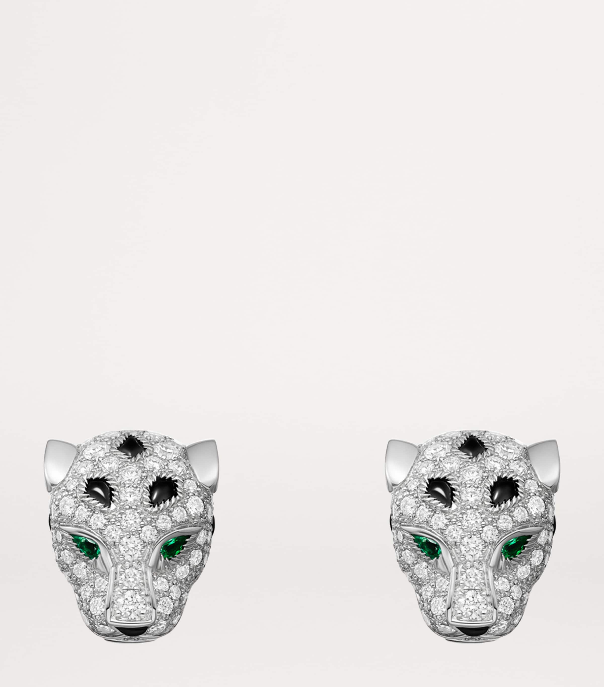 White Gold, Diamond, Emerald and Onyx Panthère de Cartier Earrings WHITE GOLD Image 2