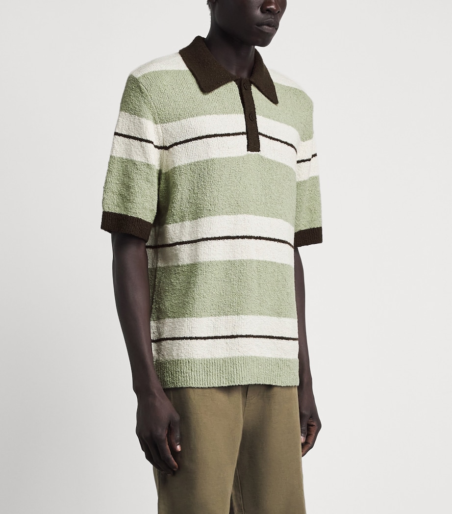 Samsøe Samsøe Mens Cotton-Blend Polo Shirt Desert Sage St. Image 4
