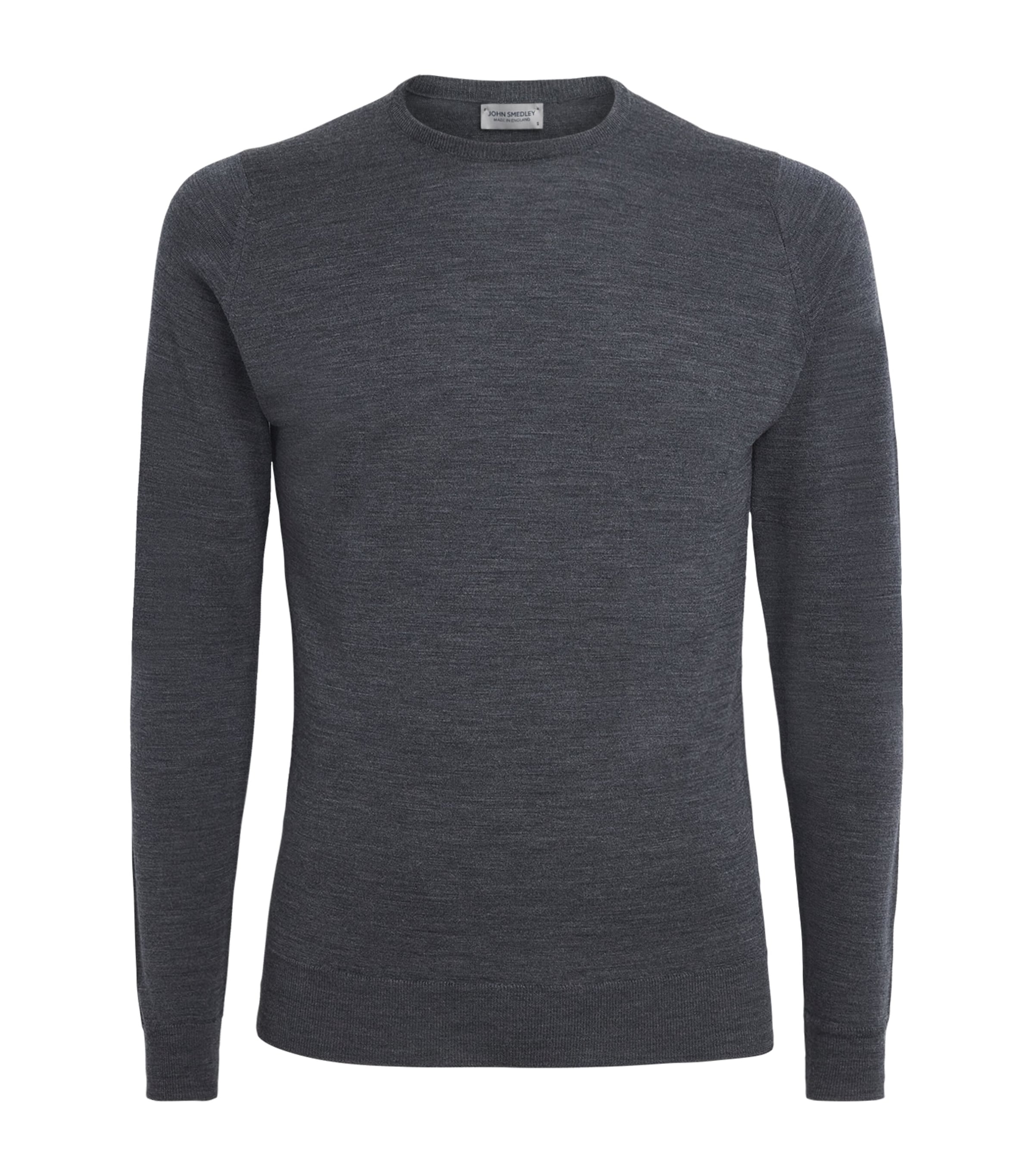 John Smedley Merino Wool Lundy Sweater In Gray