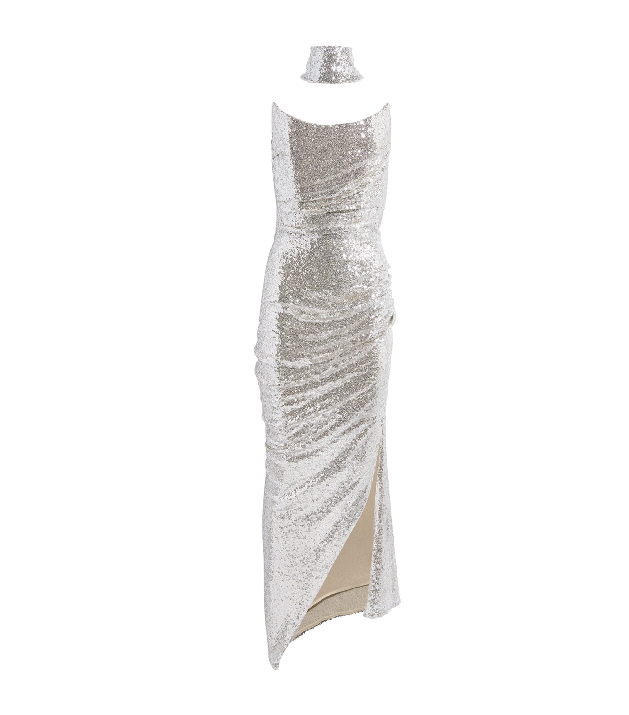 Shop Maticevski Embellished Exhilarate Gown In Silver