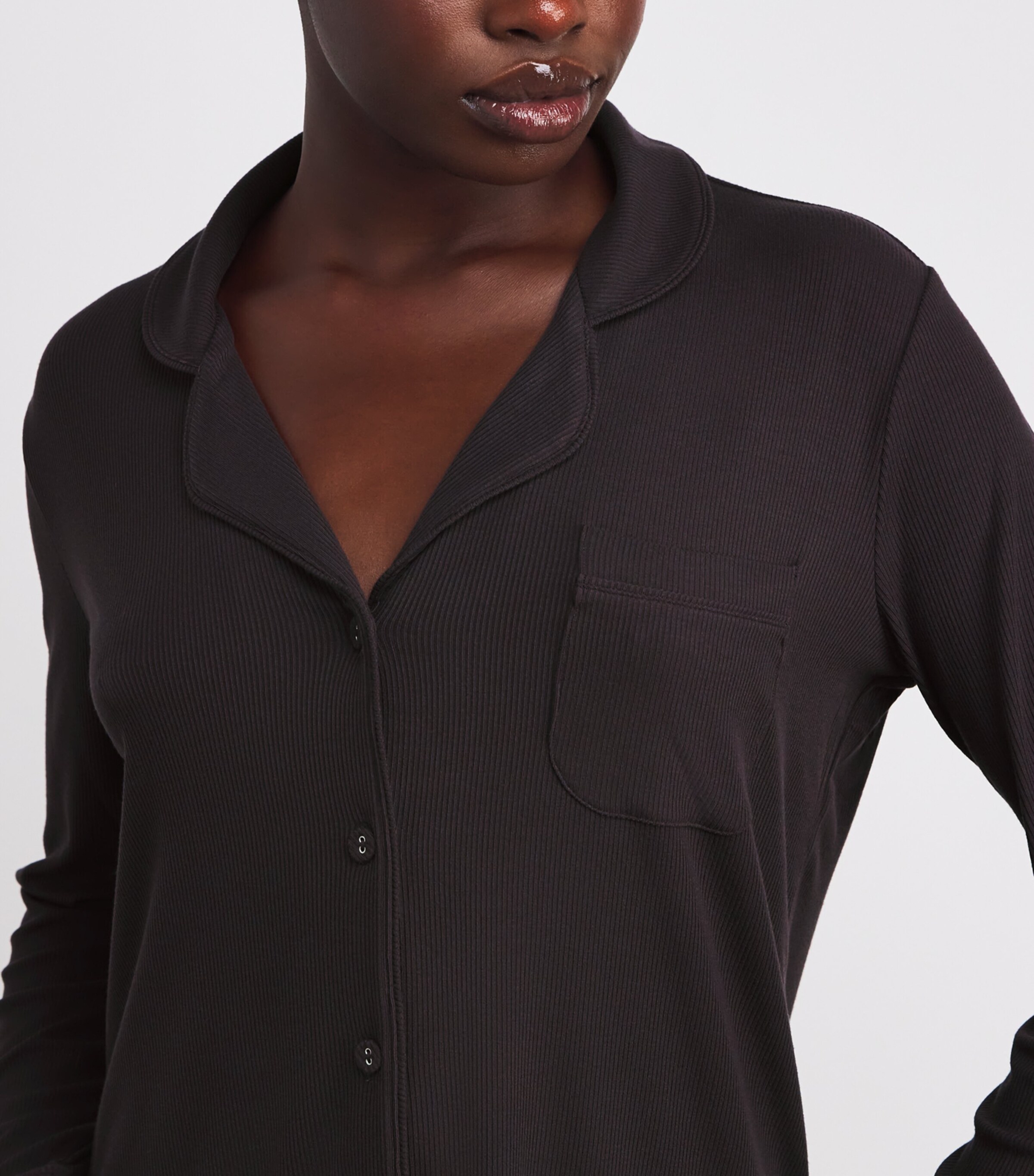 Skims Burgundy Soft Lounge Ribbed Pyjama Set | Harrods US