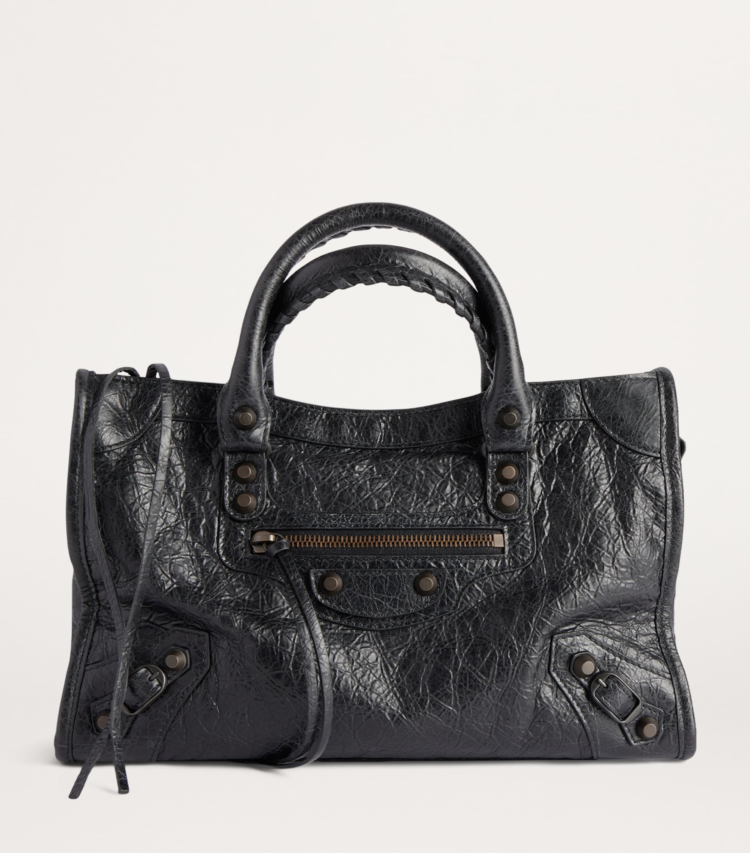 BALENCIAGA ブラックハンドバッグ Balenciaga Black Small Leather Le City Top-Handle Bag | Harrods US
