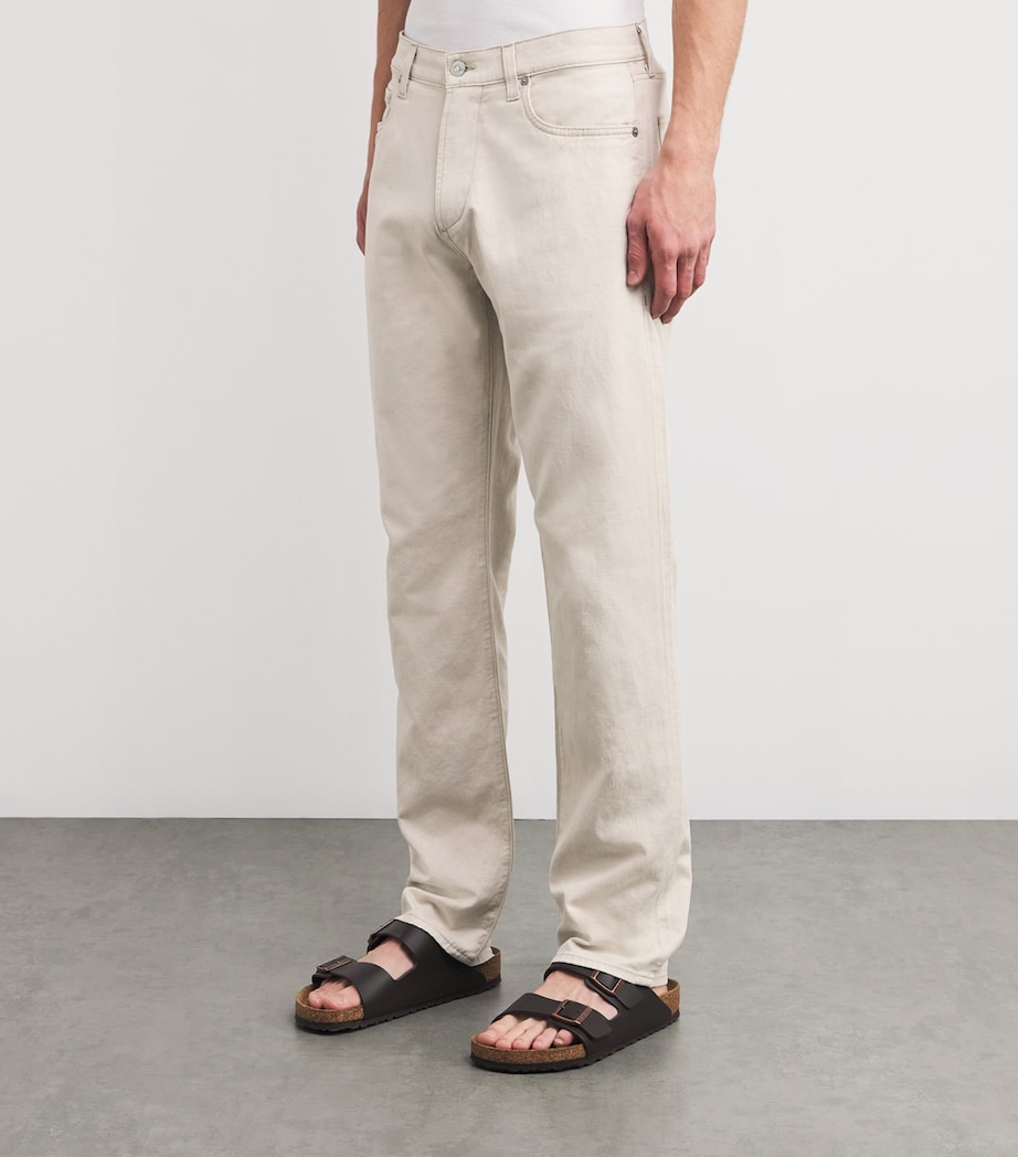 Cotton-Linen Elijah Straight Jeans NATURAL Image 3