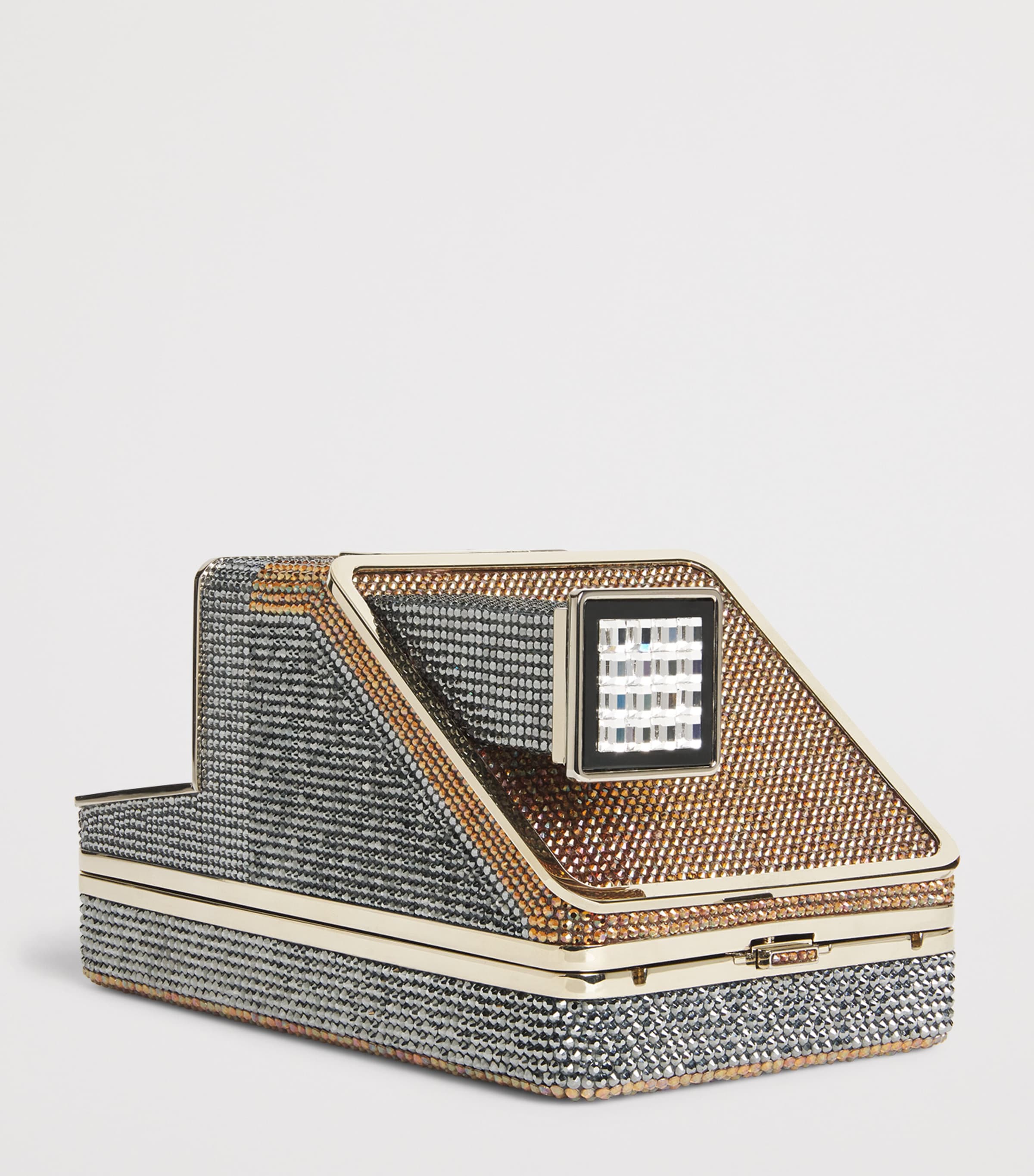 Crystal-Embellished Image Clutch Bag SLSMT SLVR LI SI MLT Image 3