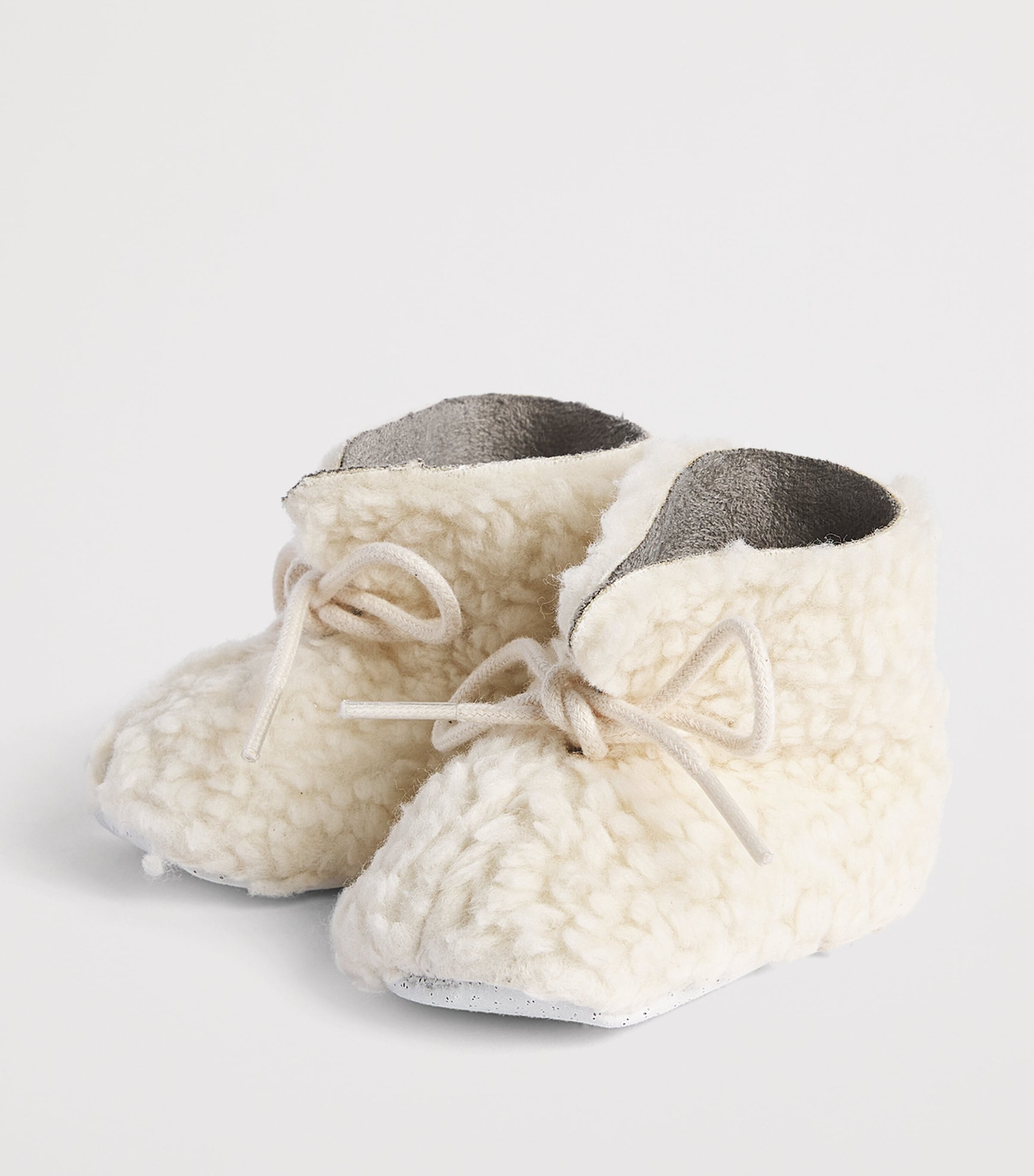 Tartine et Chocolat Faux Shearling Booties Nacre Image 2
