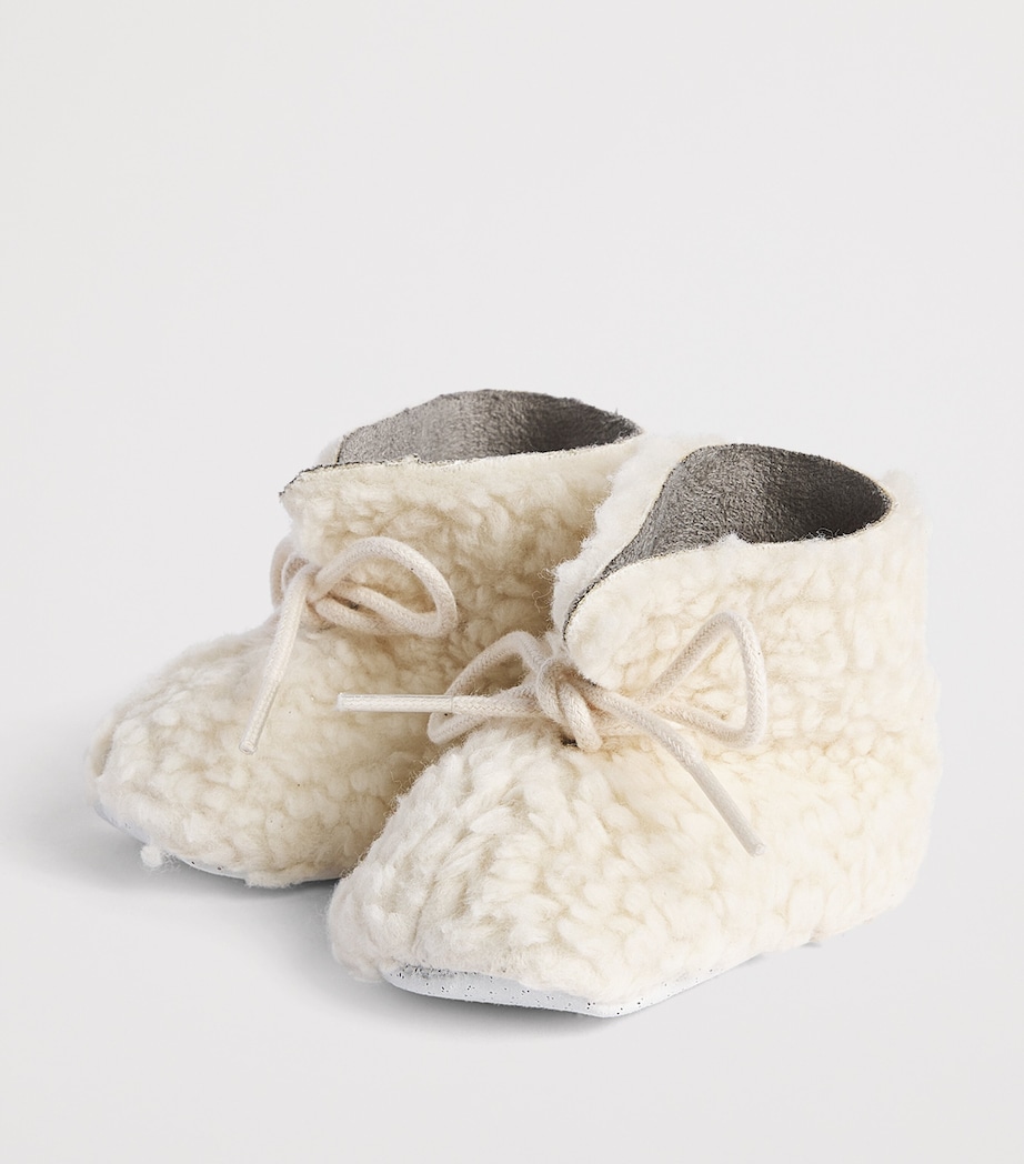 Tartine et Chocolat Faux Shearling Booties Nacre Image 2