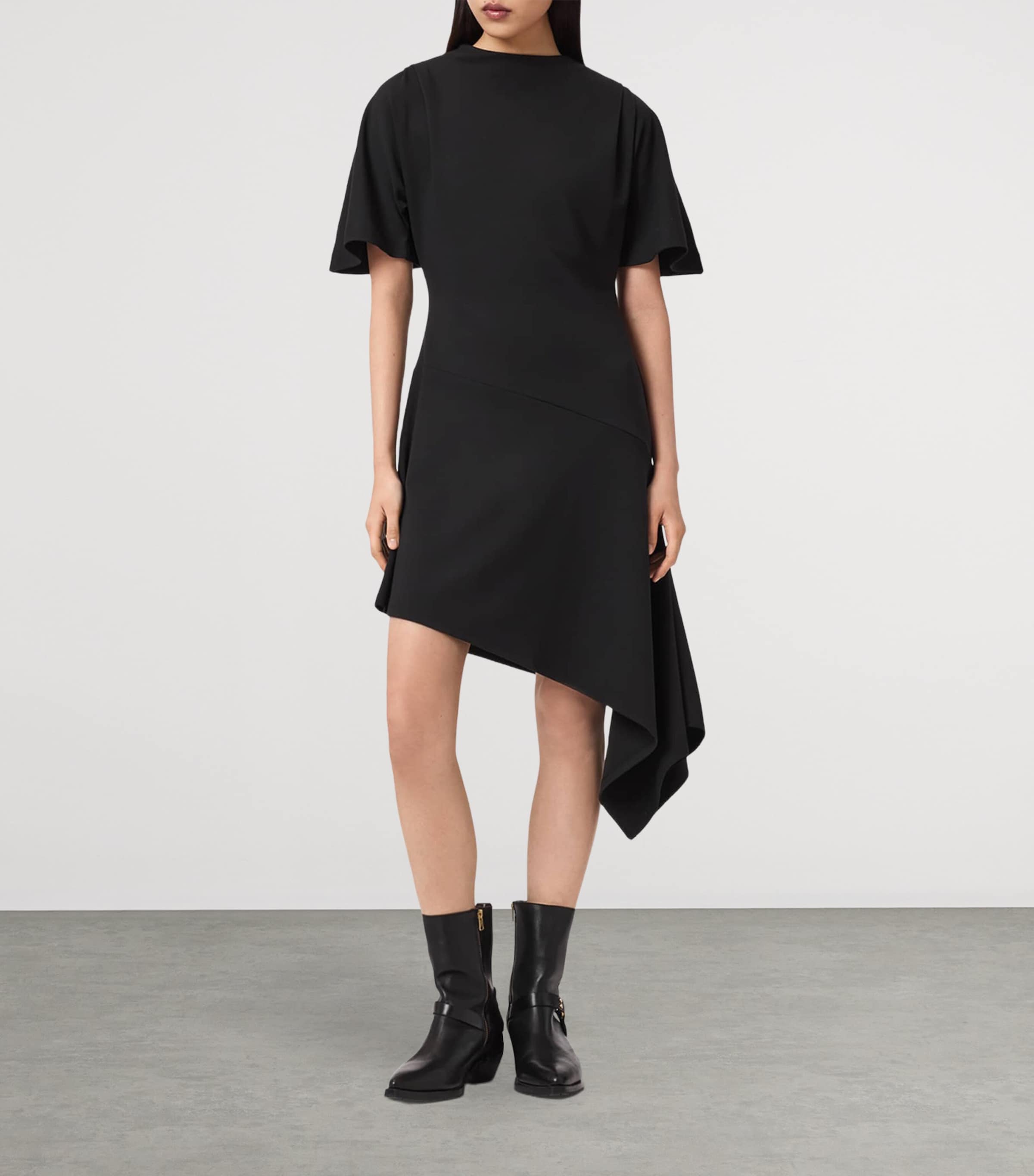 AllSaints Womens Rosa Mini Dress Black Image 2