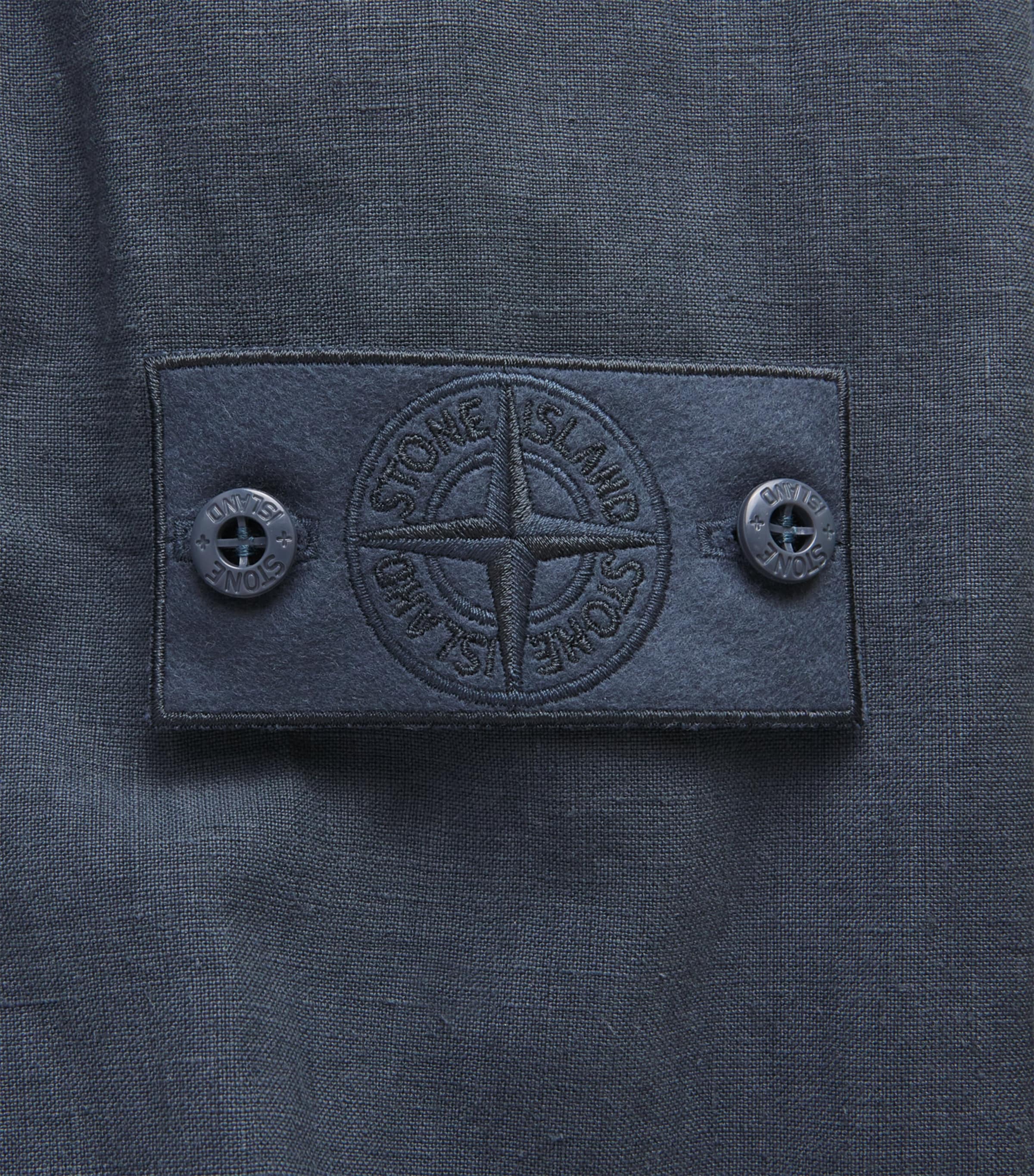 Stone Island Mens Linen-Blend Ghost Field Jacket Image 6