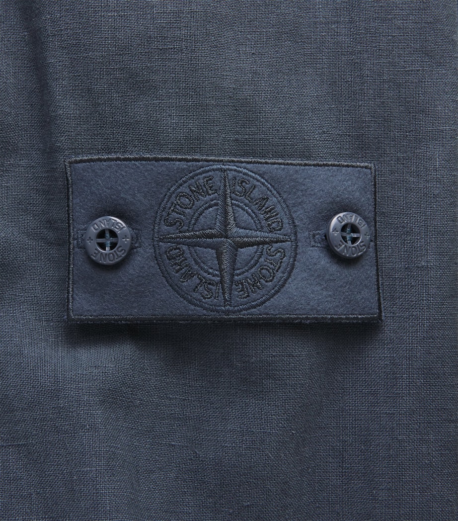 Stone Island Mens Linen-Blend Ghost Field Jacket Image 6