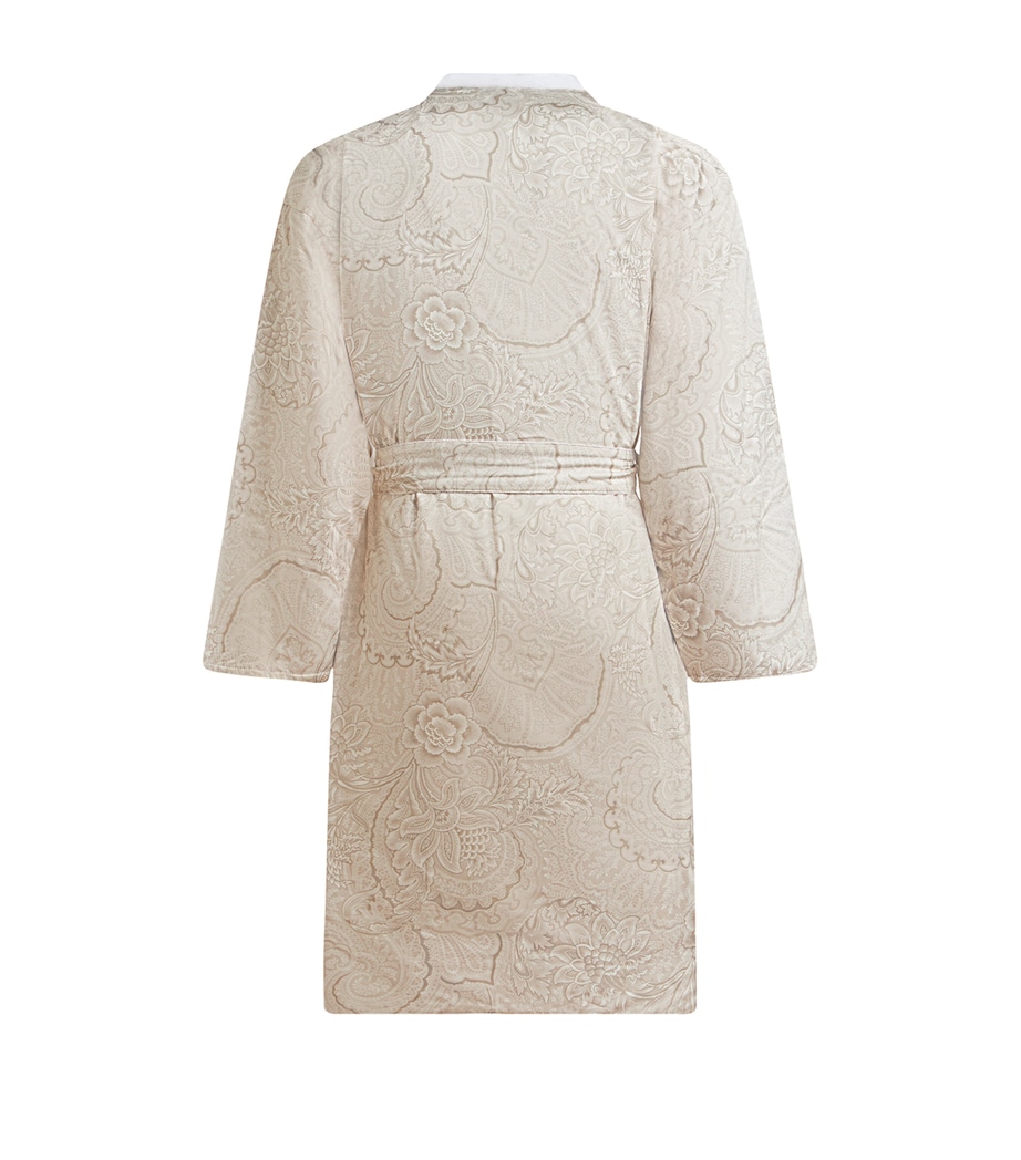Cotton Bloom Bathrobe (Small) X0830 GREY Image 2