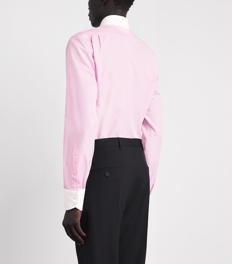 TOM FORD Mens Cotton Stripe Shirt Pwa Image 5