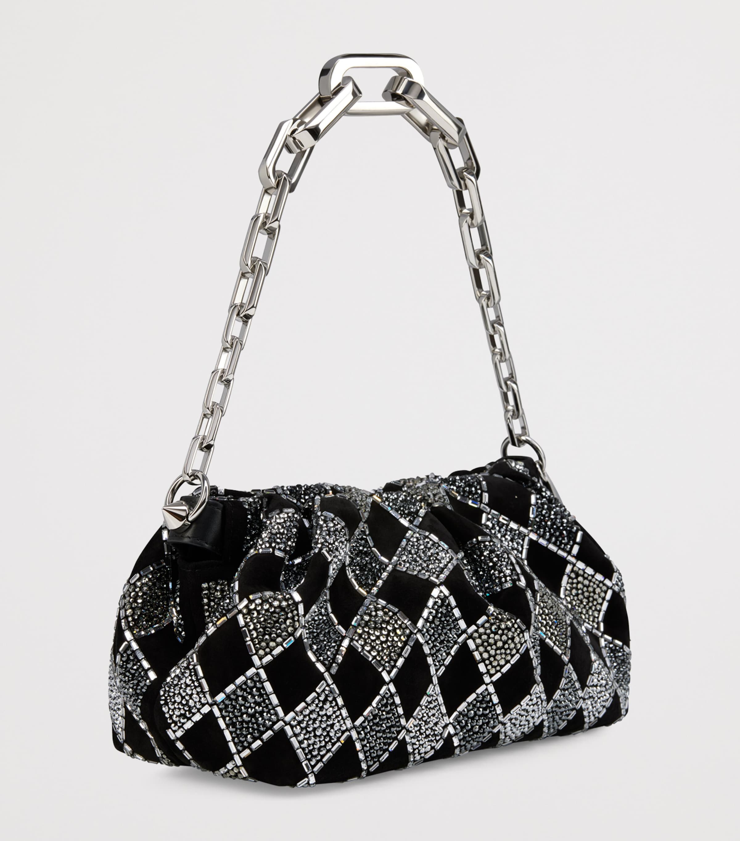 Eva Suede Strass Shoulder Bag BK65 Image 3