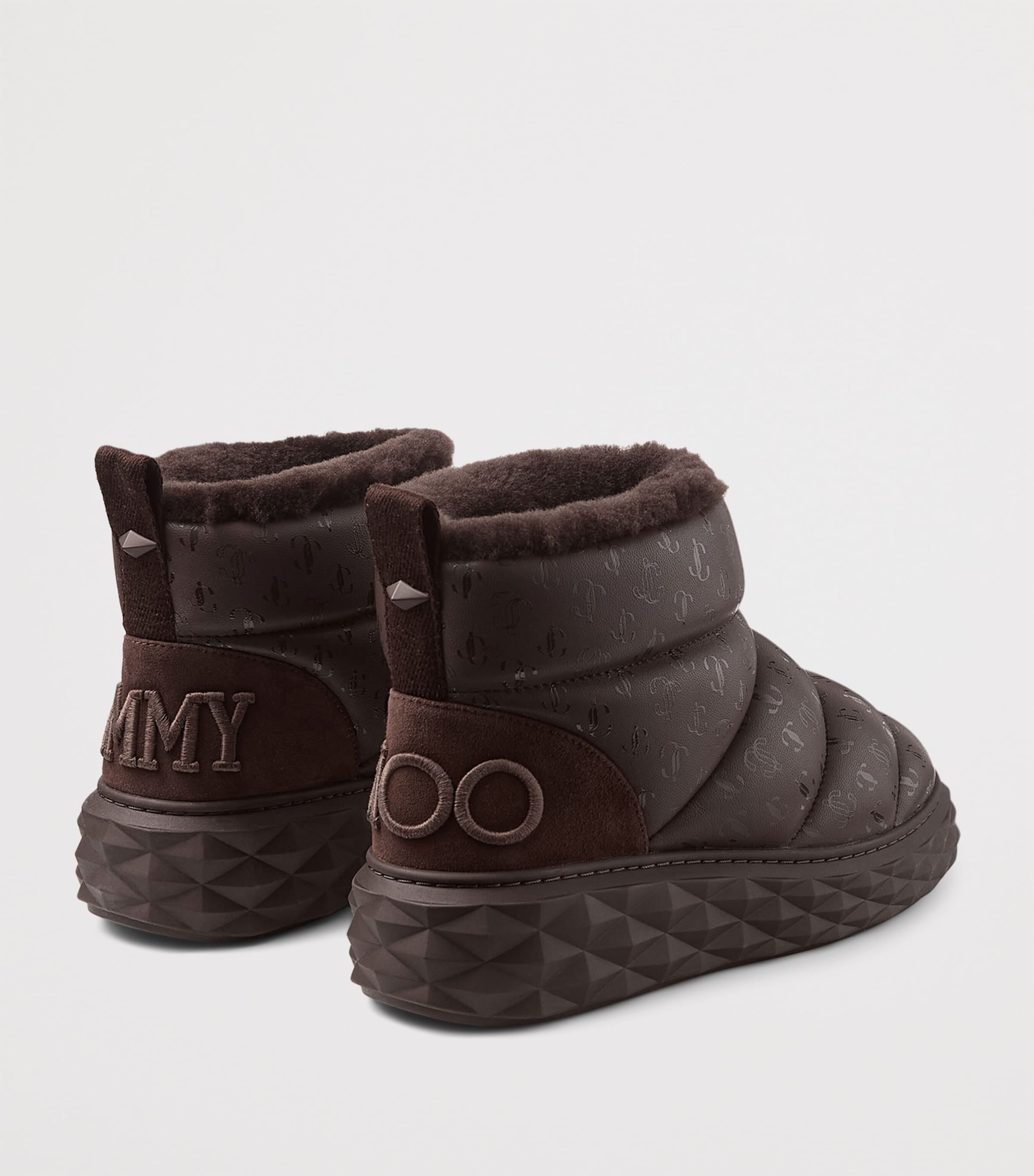 Xan Calfskin-Shearling Snow Boots V CHOCOLATE MIX Image 4