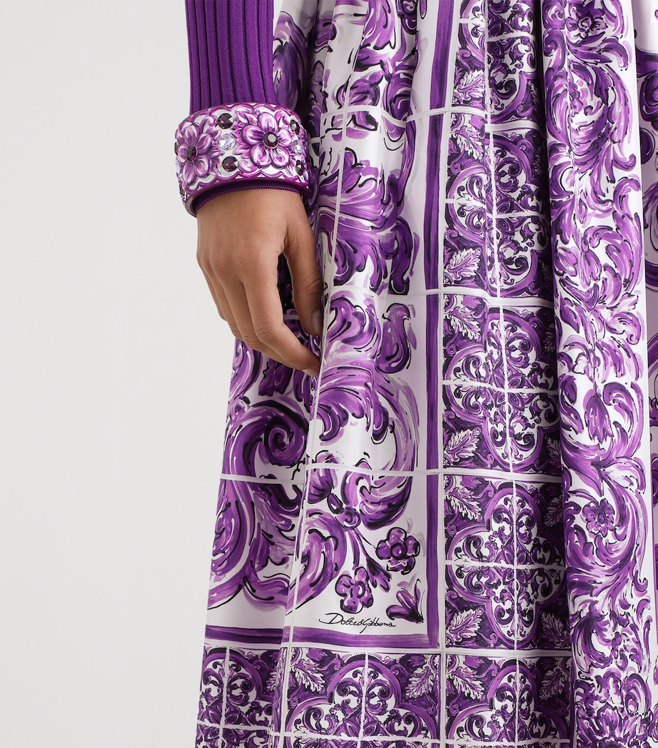 Silk Printed Midi Skirt MIX MAIOLICA Image 4