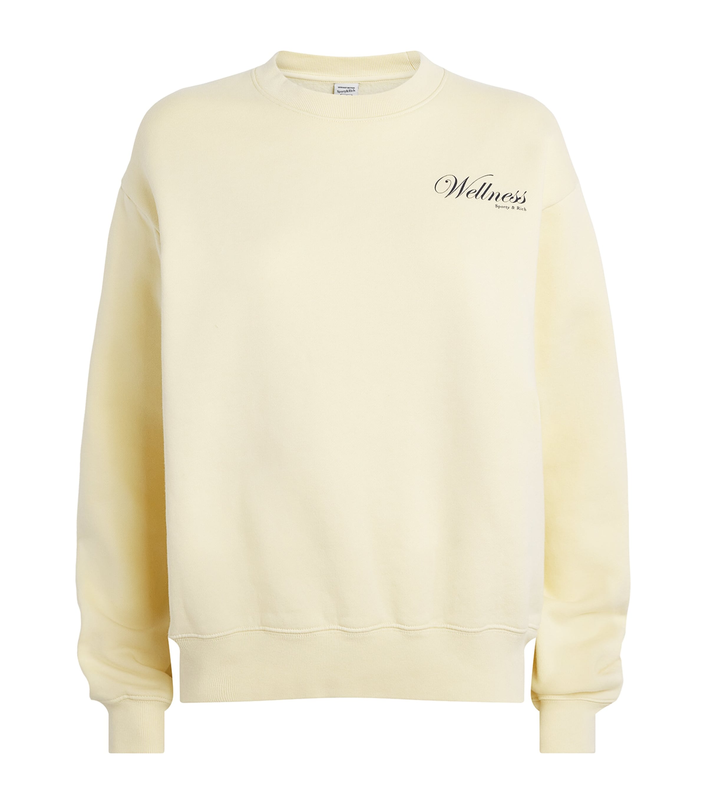 Sporty & Rich Womens Cotton Graphic Sweatshirt Almond Navy Image 1