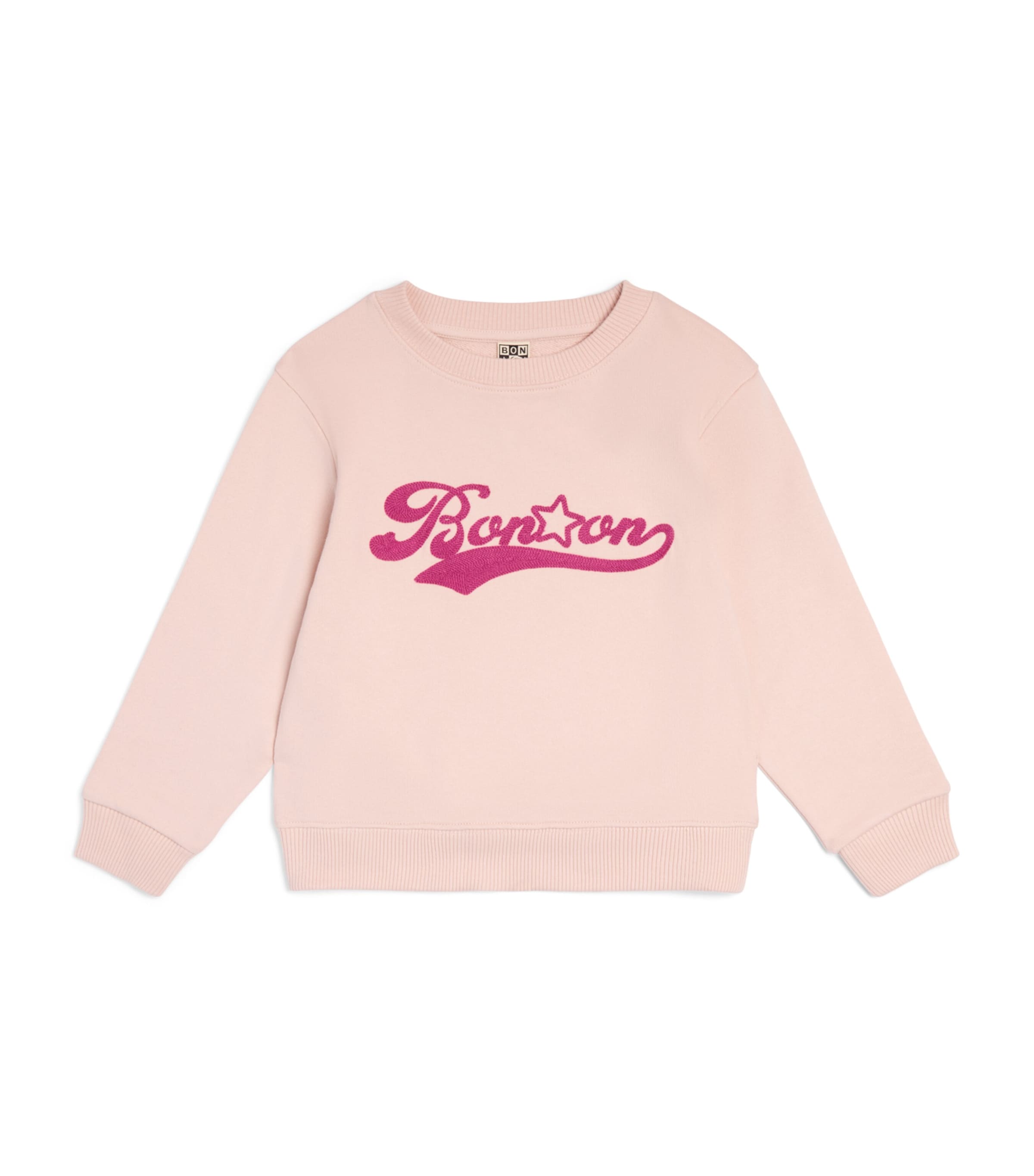 Bonton Embroidered Logo Sweatshirt (2-14 Years) Bacon Image 1