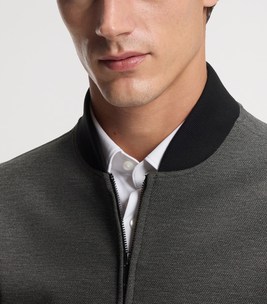 BOSS Mens Piqué Slim Fit Jacket Image 5