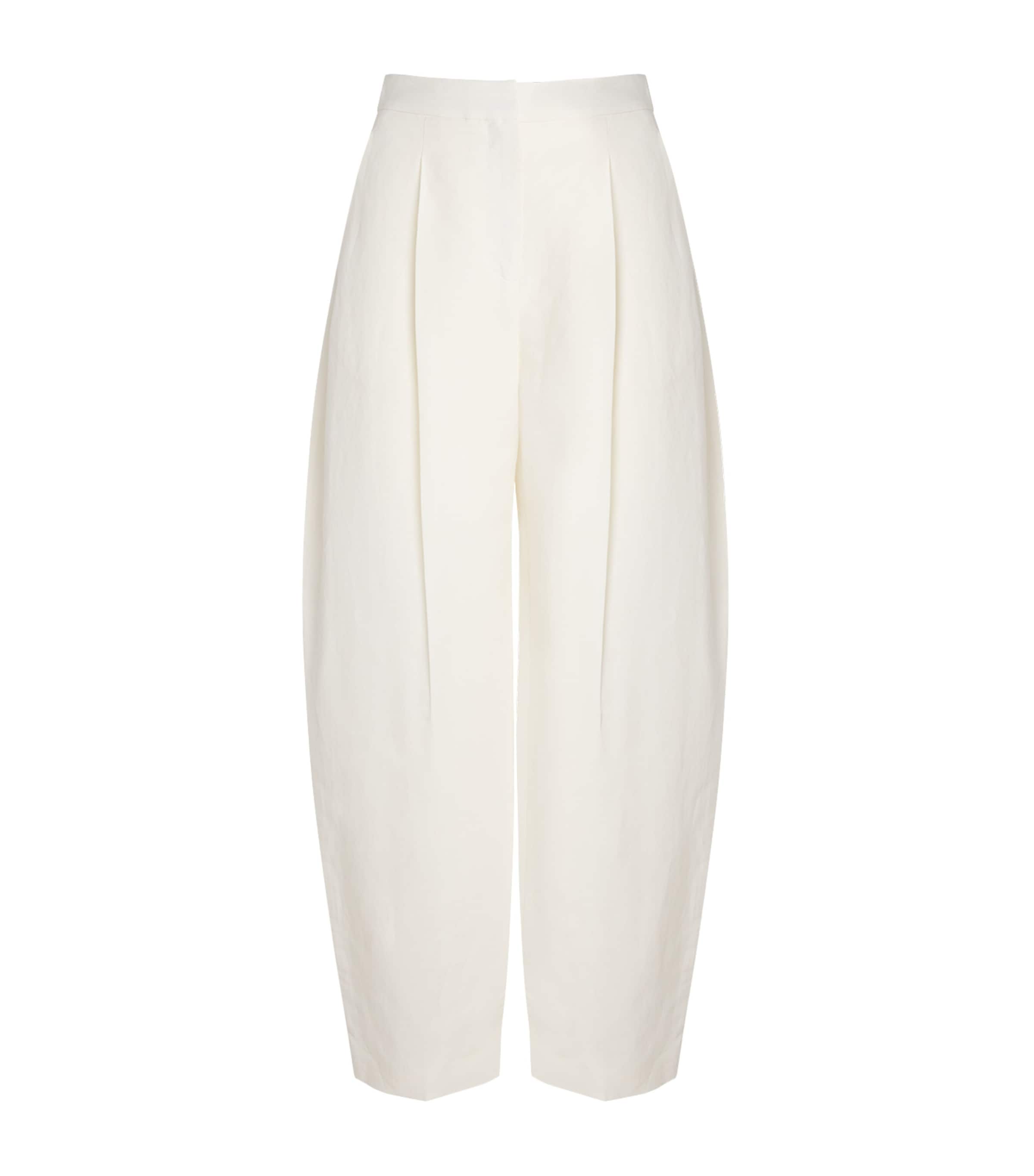 Alaïa Womens Wool-Blend Balloon Trousers Ivoire Image 1
