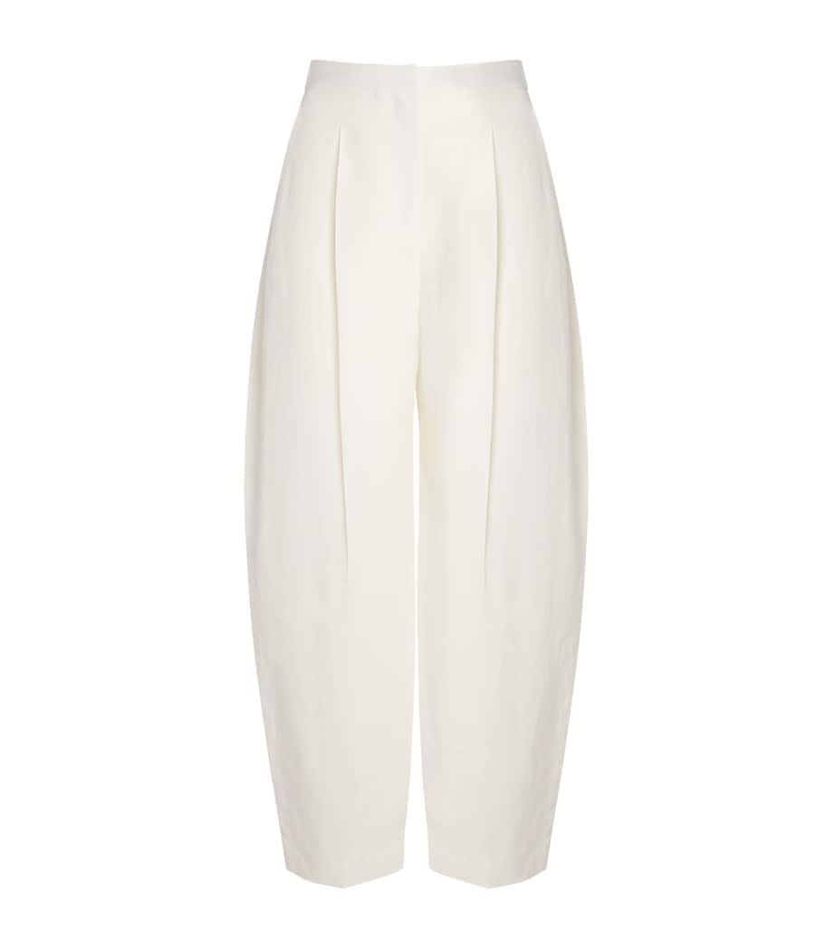 Alaïa Womens Wool-Blend Balloon Trousers Ivoire Image 1