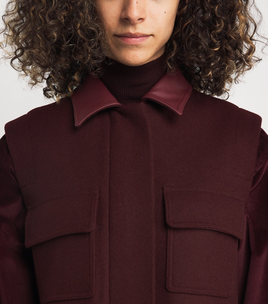 Wool-Alpaca-Cashmere Gilet CHERRY Image 5