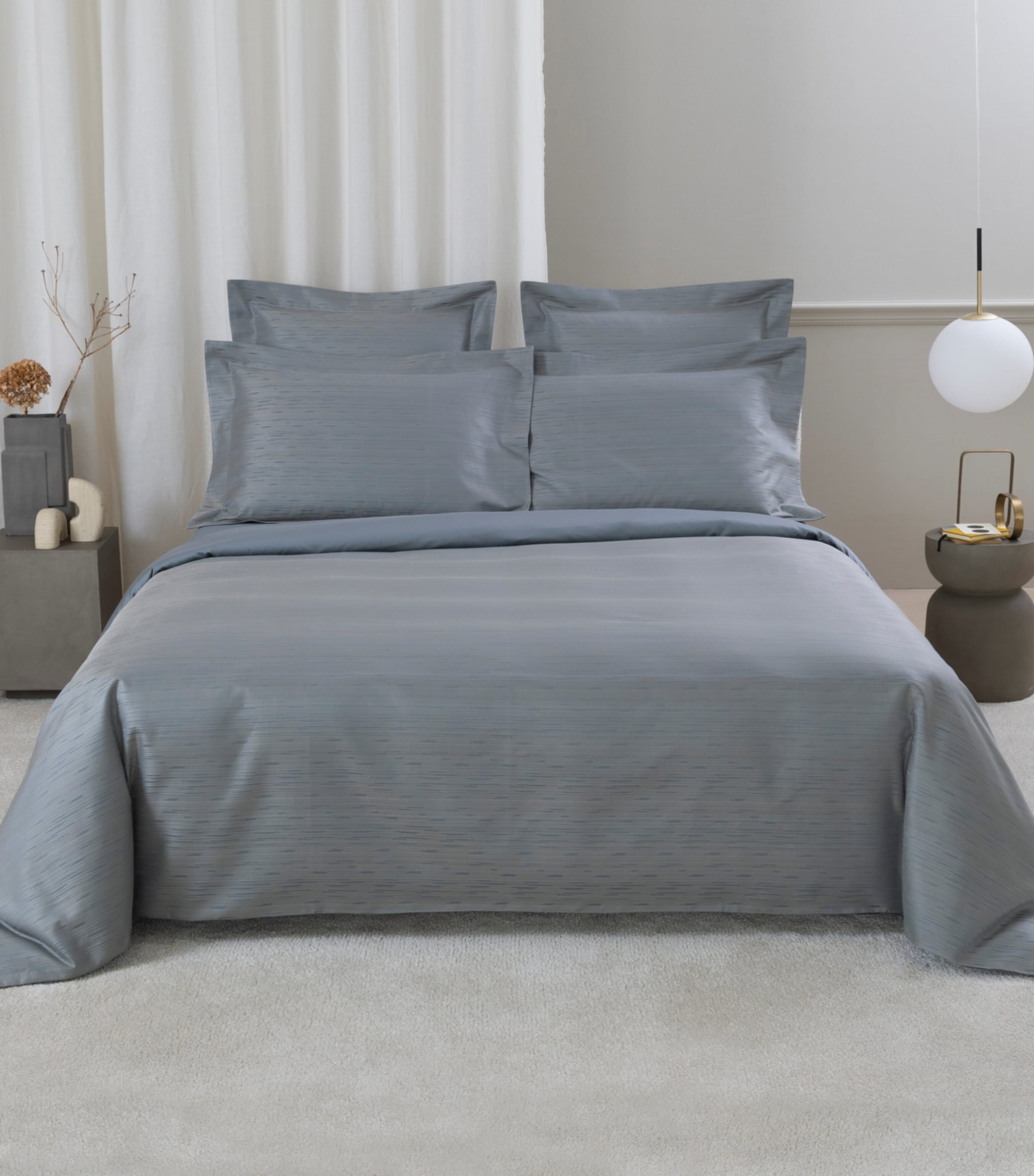 Frette Stardust Jacquard Standard Pillowcase (50cm x 80cm) Dusty Grey/go Image 4