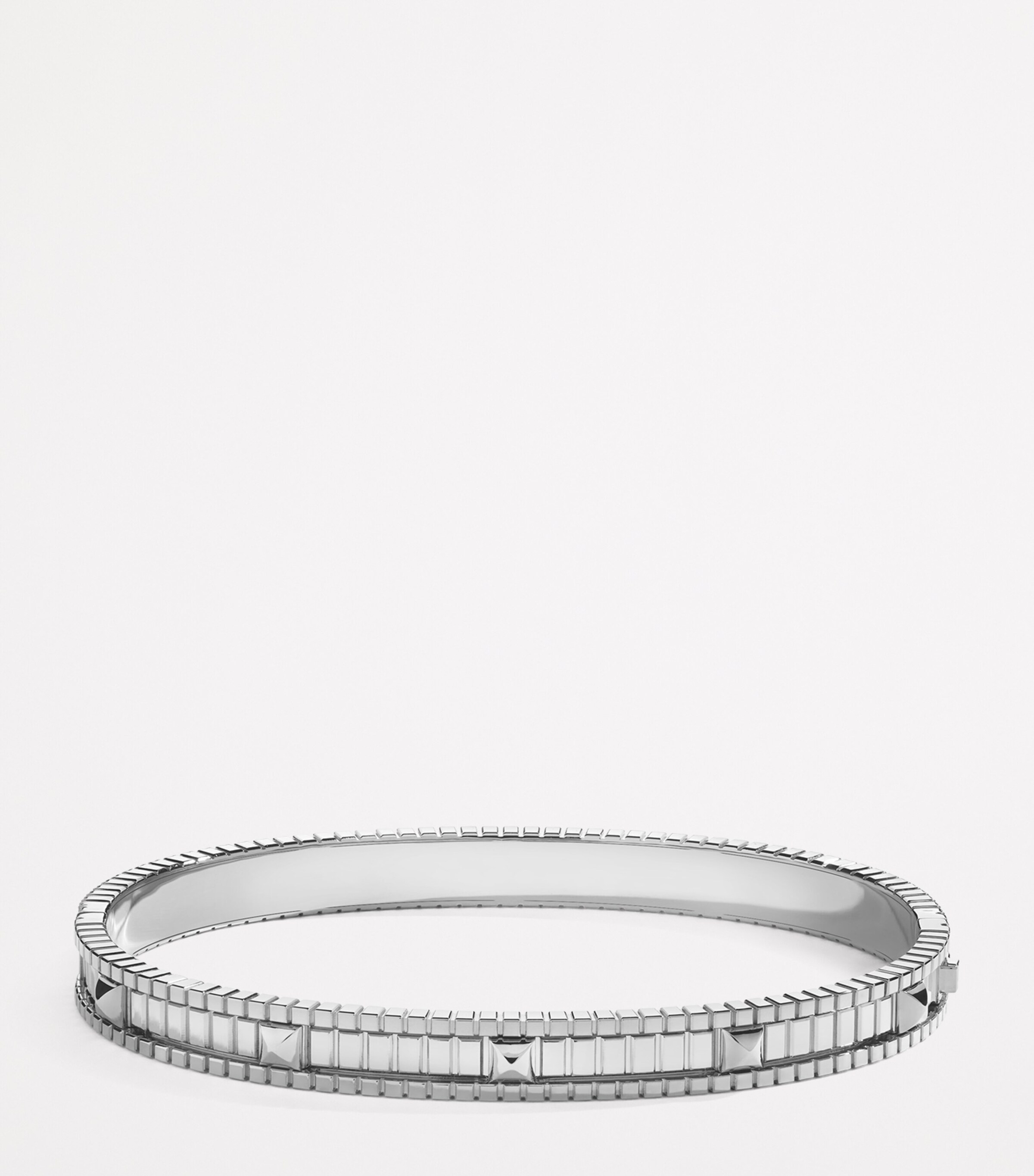 White Gold and Diamond Life Bangle WHITE GOLD Image 3