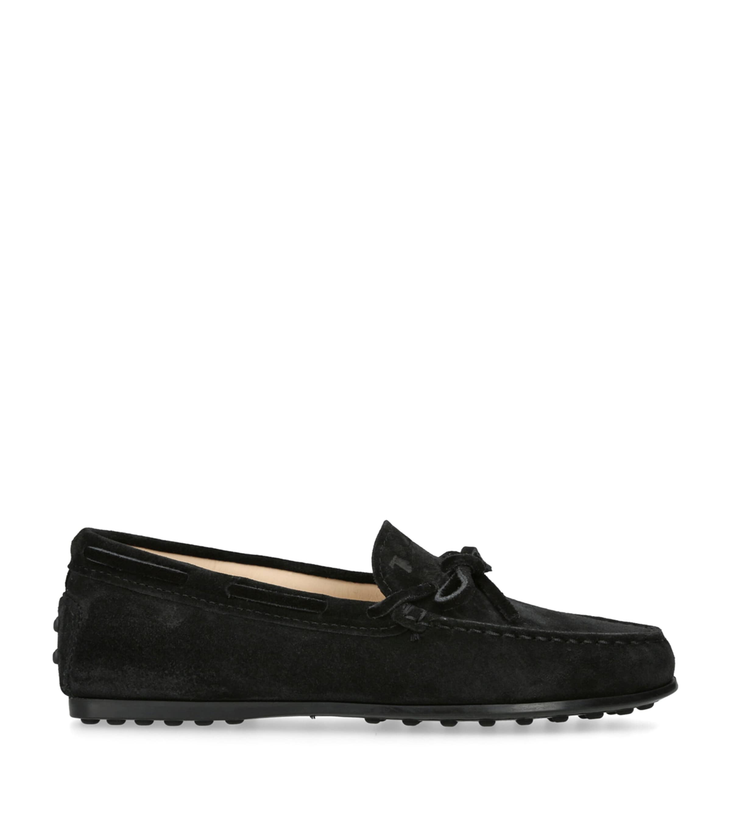 Tod's Tods Boys Black Kids Laccetto Nuovo Suede Driving Shoes 6-9 Years In Black