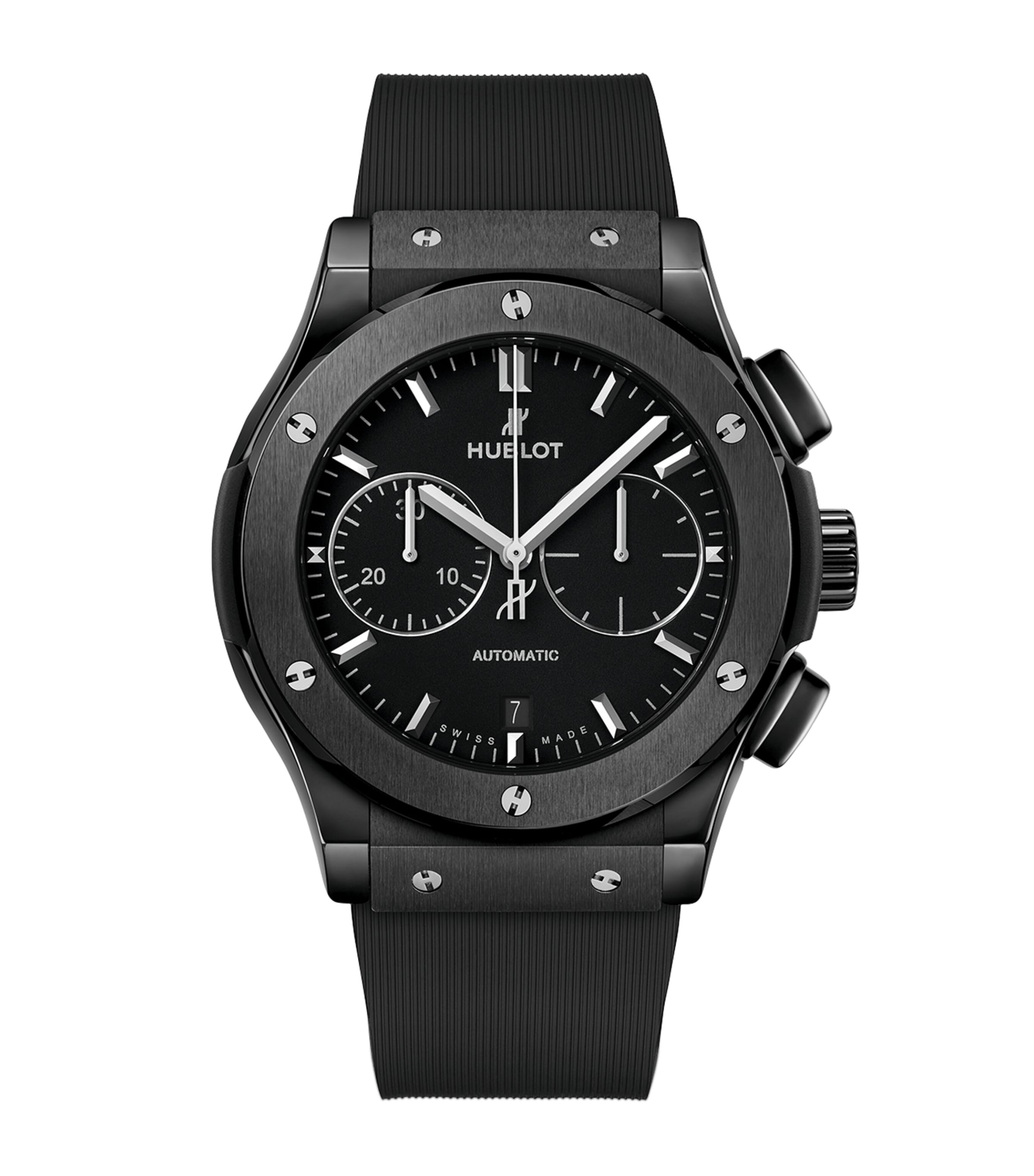 Hublot Ceramic Classic Fusion Black Magic Chronograph Watch In Black
