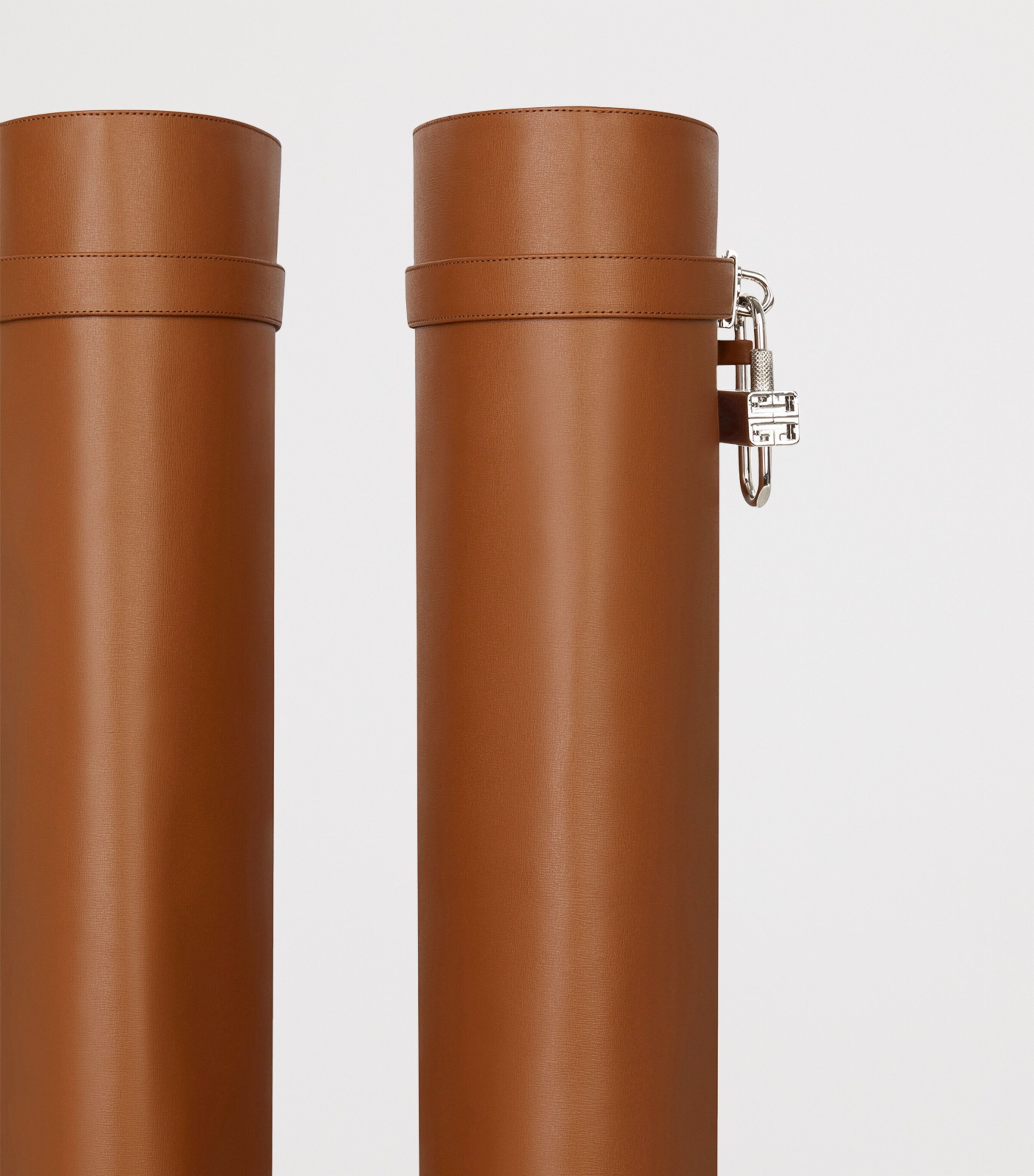 Givenchy Brown Leather Shark Lock Knee-High Boots 90 | Harrods UK