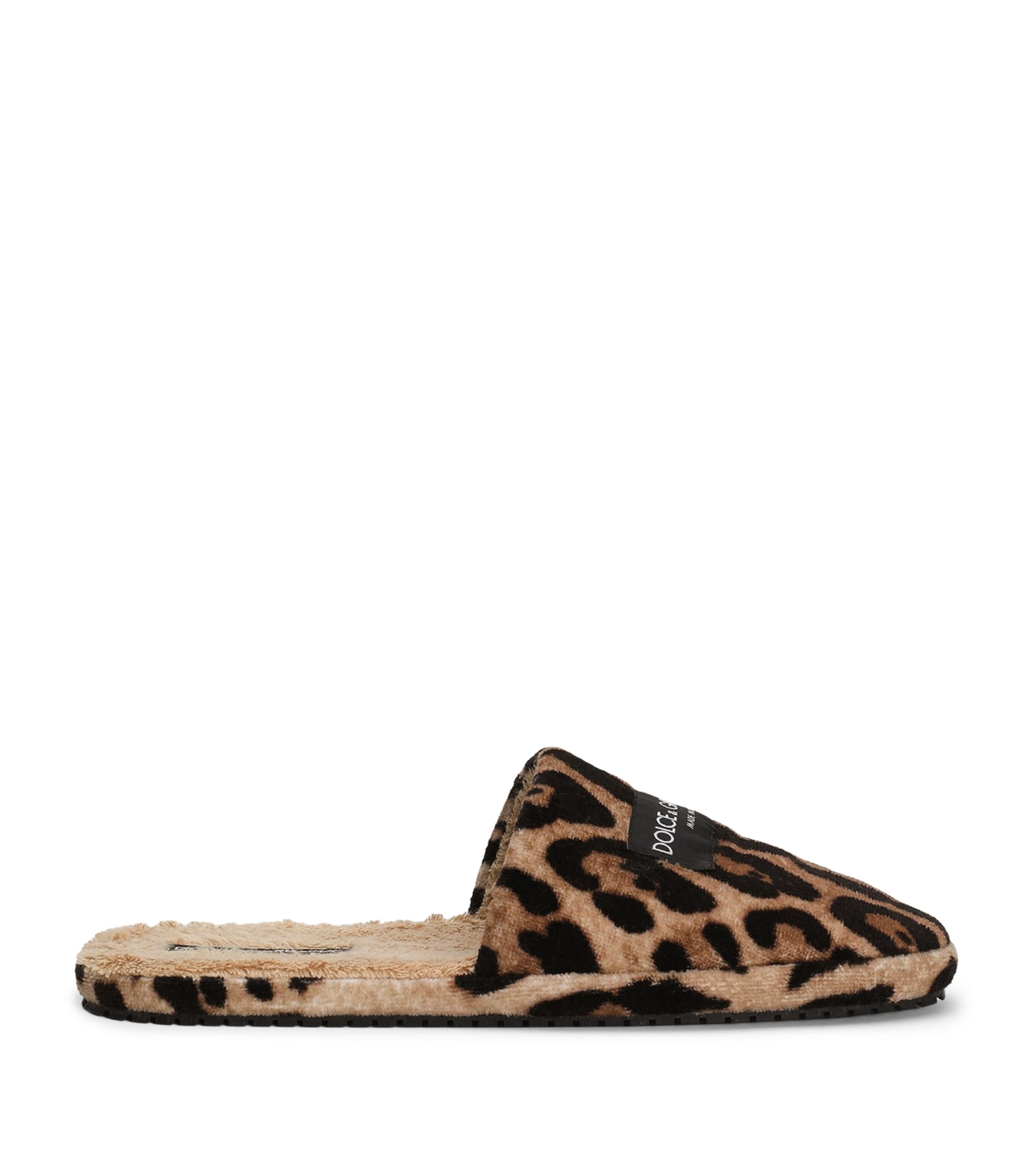 Dolce&Gabbana Leopard Print Slippers Leo/sabbia Image 1