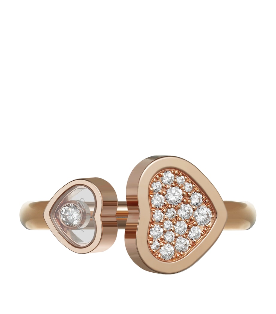 Rose Gold and Diamond Happy Hearts Ring Image 3