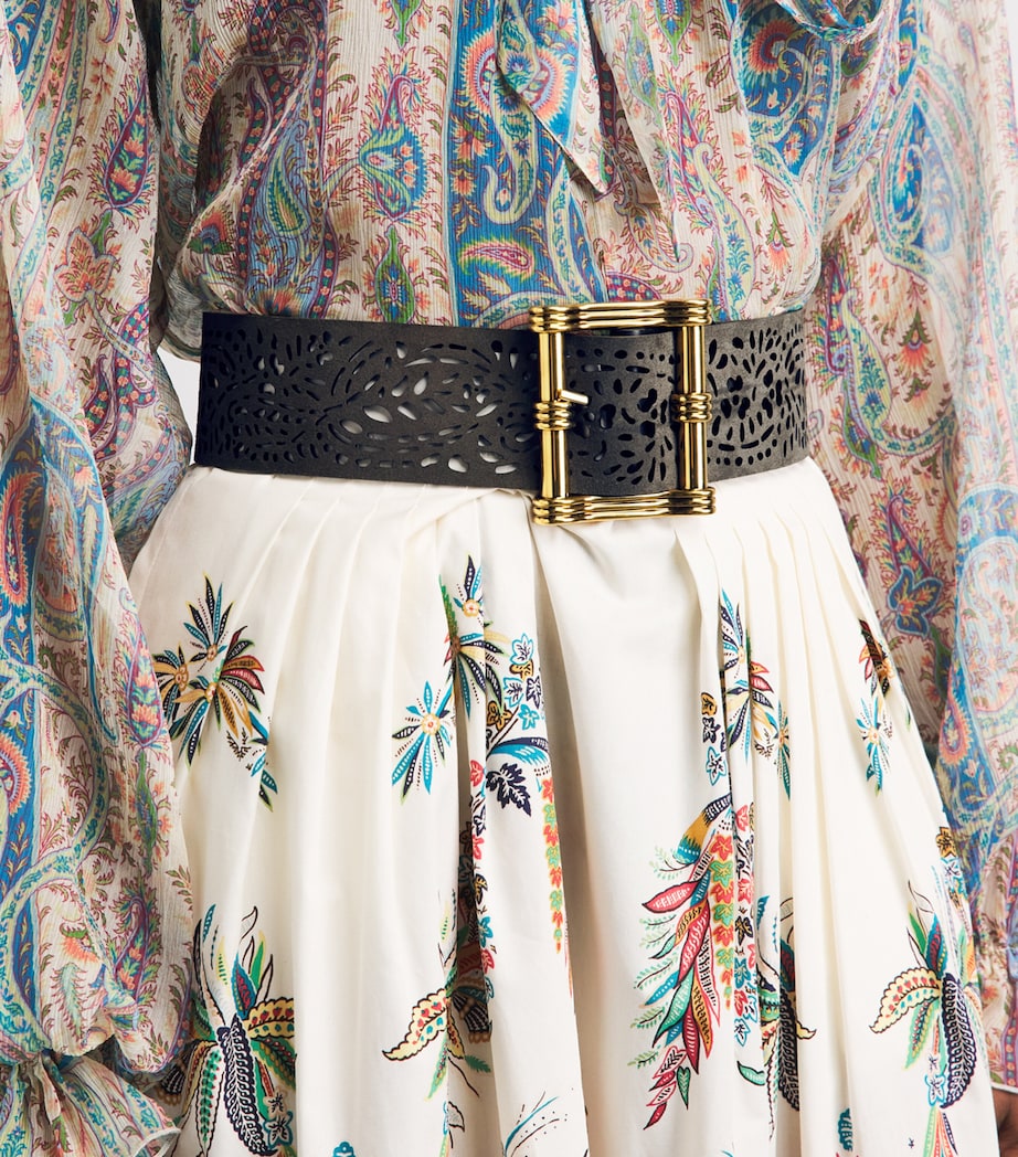 Etro Reversible Laser-Cut Belt Black Image 4