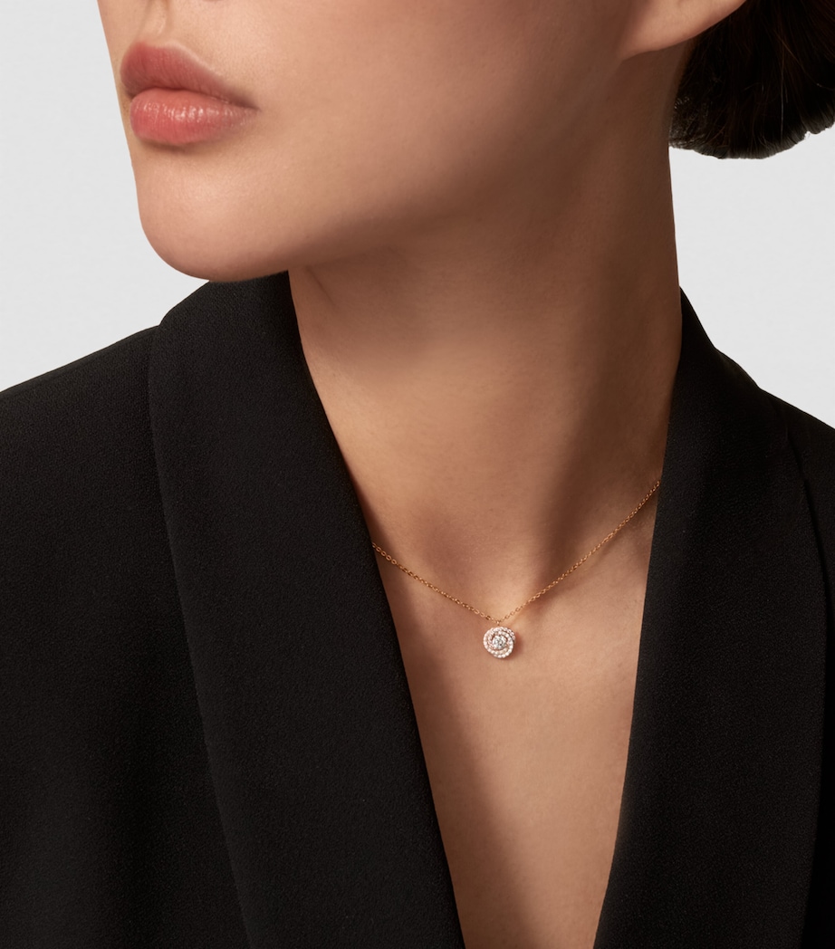 Mixed Gold and Diamond Trinity Necklace MIXED GOLD Image 3
