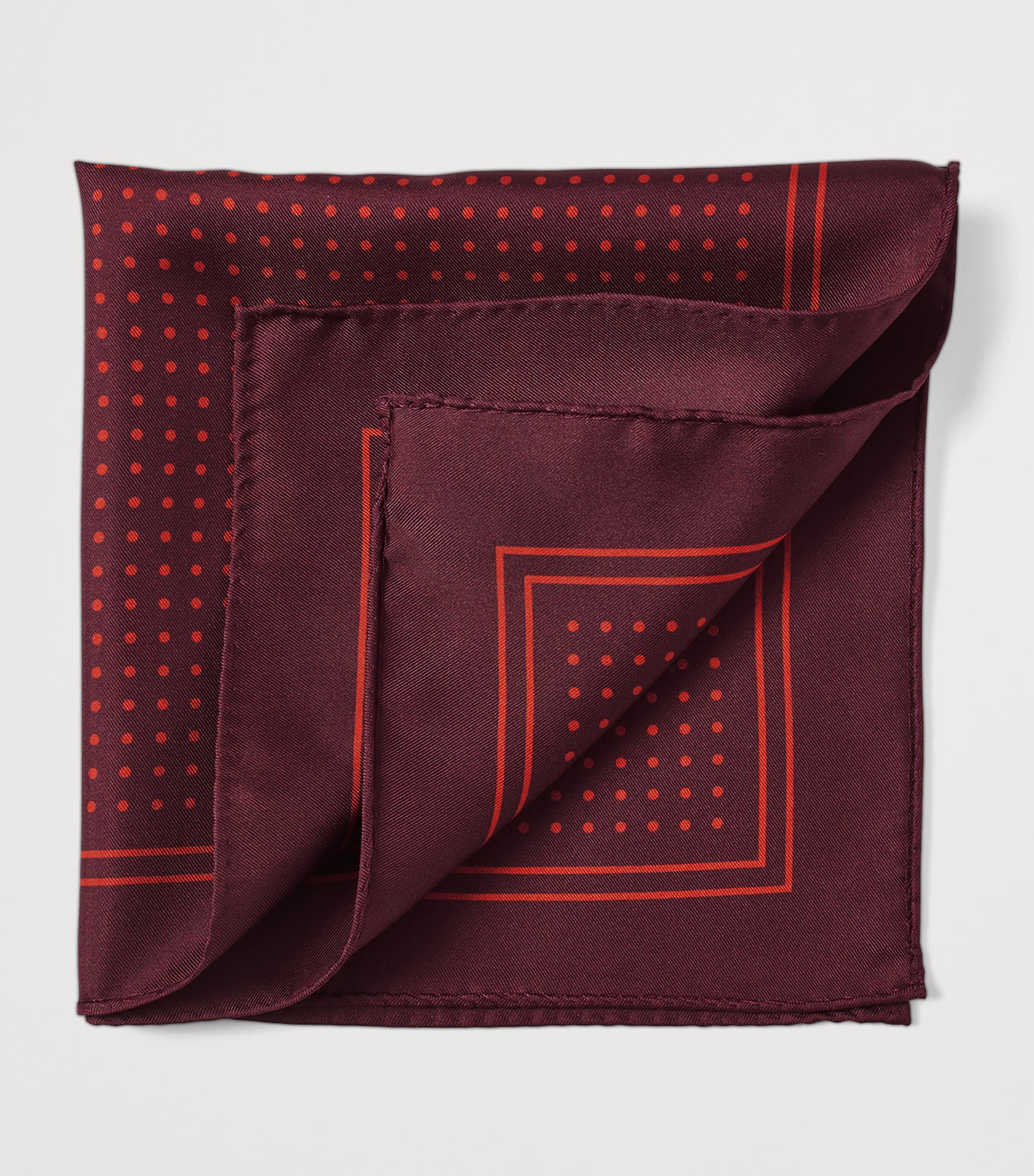 Aspinal Of London Silk Handkerchief Cherry Image 2