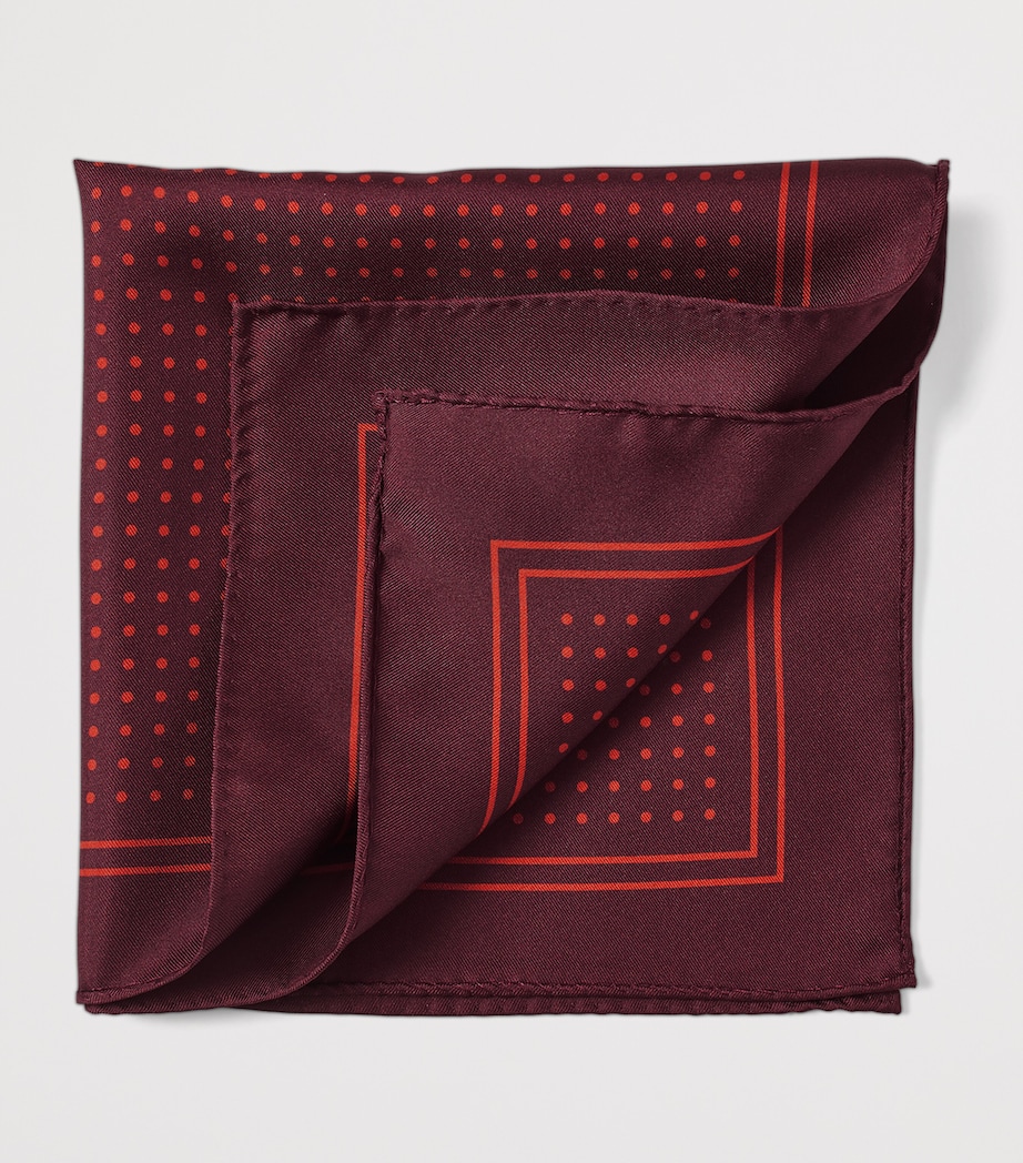 Aspinal Of London Silk Handkerchief Cherry Image 2