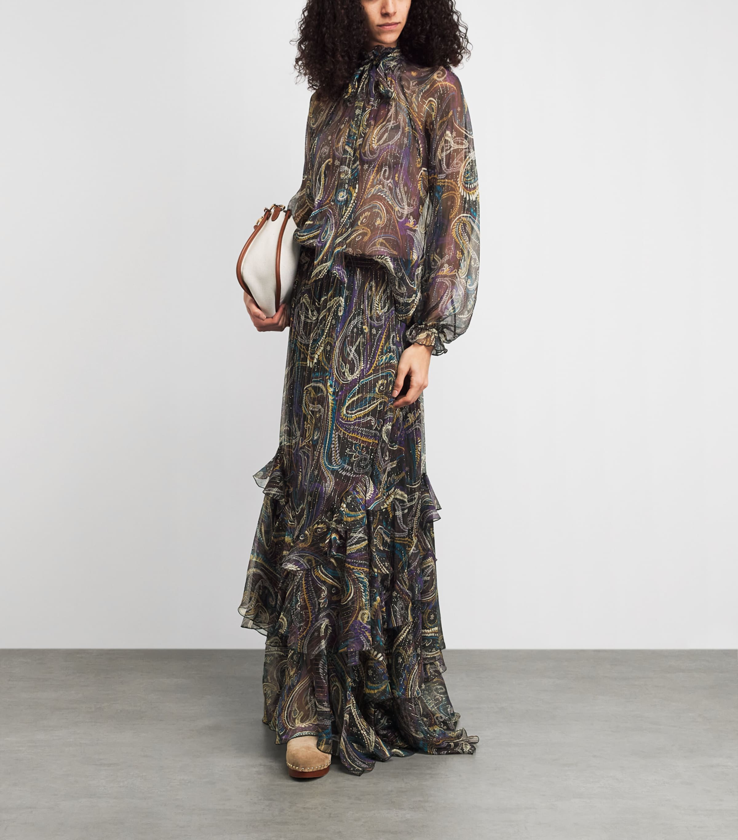 Etro Womens Silk Paisley Blouse Image 2