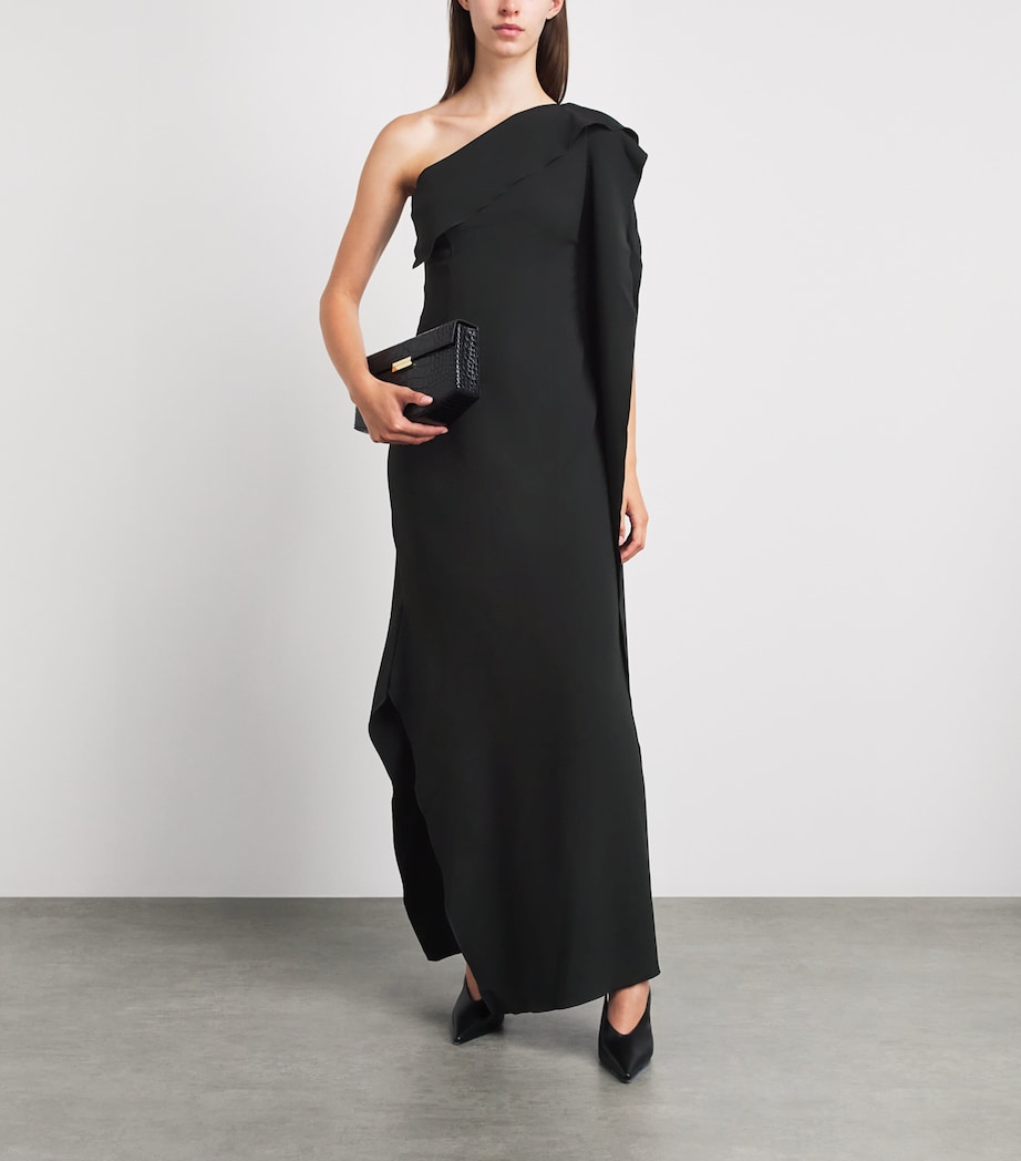 FFORME Womens Asymmetric Andie Maxi Dress Black Image 2