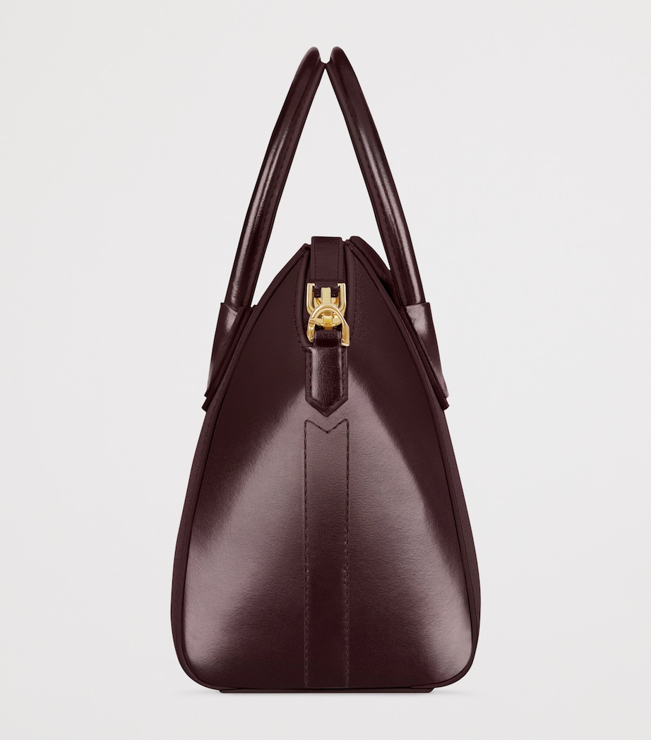 Small Leather Antigona Top-Handle Bag BURGUNDY Image 2