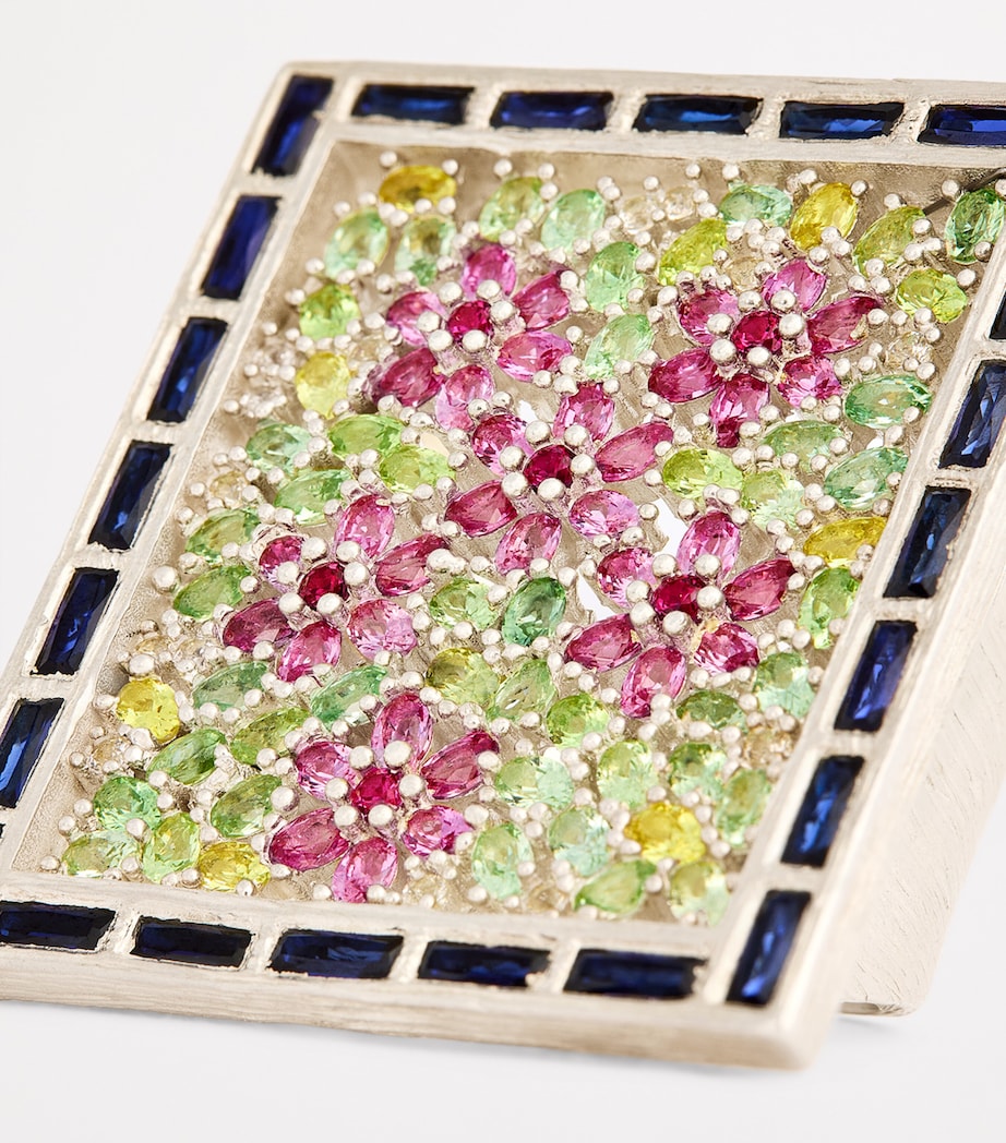 Sterling Silver and Sapphire Spring Blossom Ring SILVER (925) Image 6