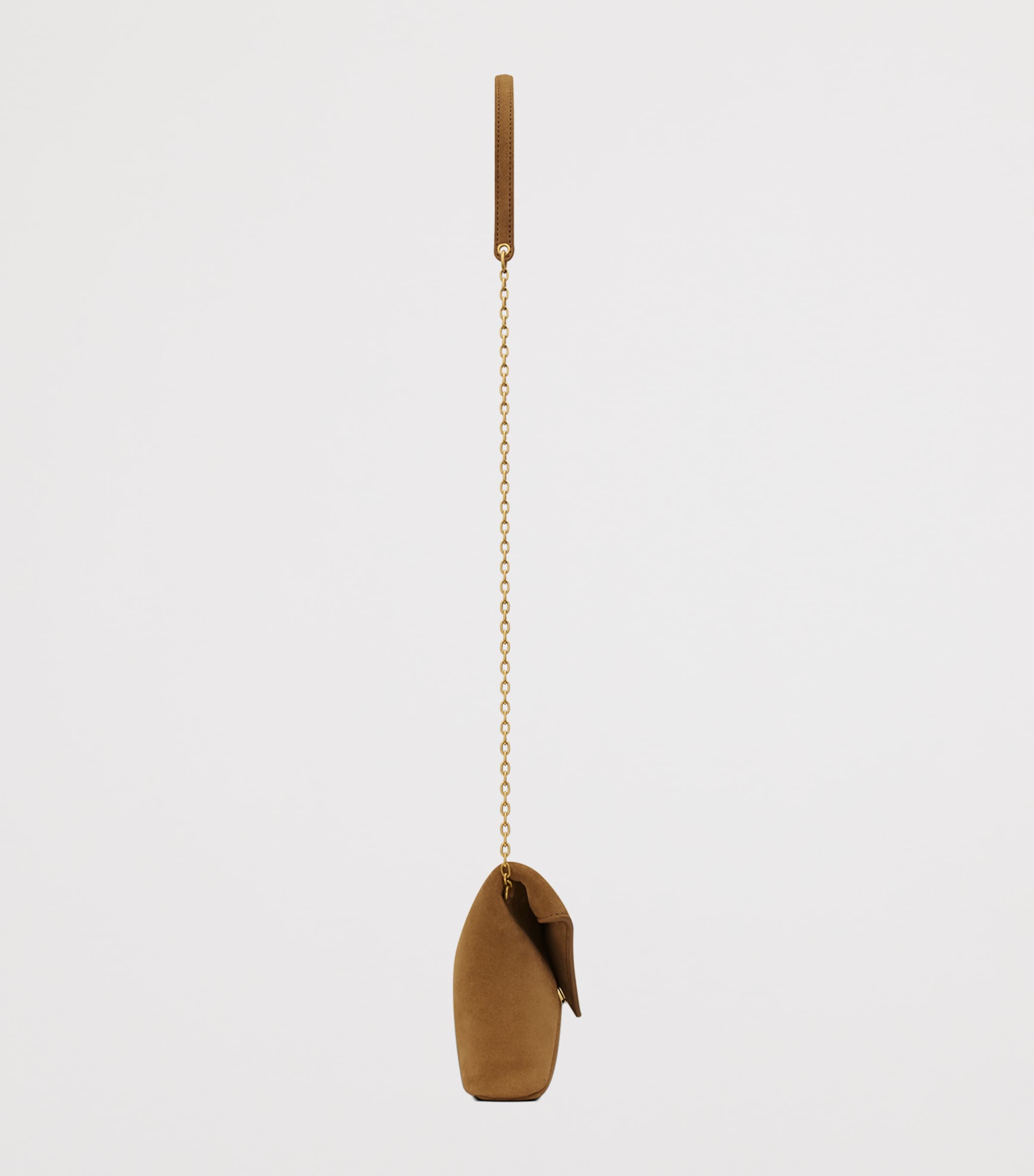 Saint Laurent Small Suede Cassandre Envelope Shoulder Bag Image 4