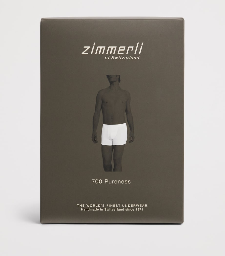 Zimmerli Mens 700 Pureness Boxer Briefs Sky Blue Image 4