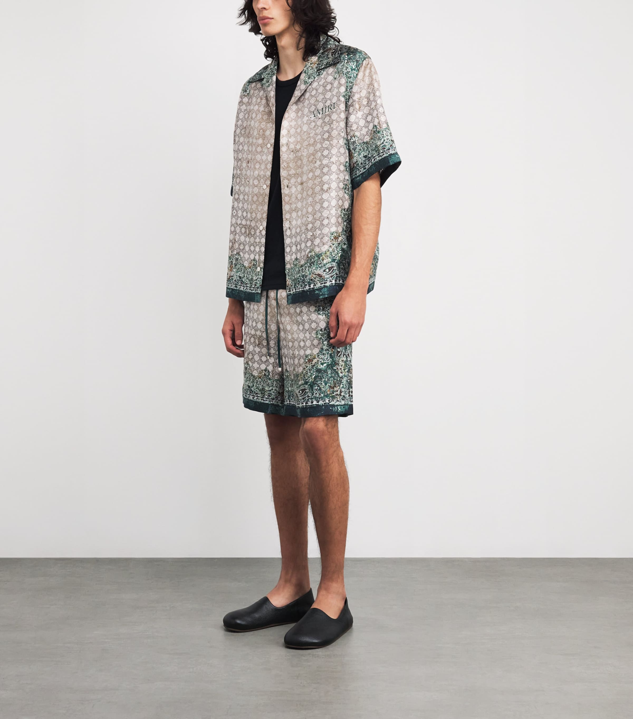 Silk Bandana Print Shorts MULTI Image 2