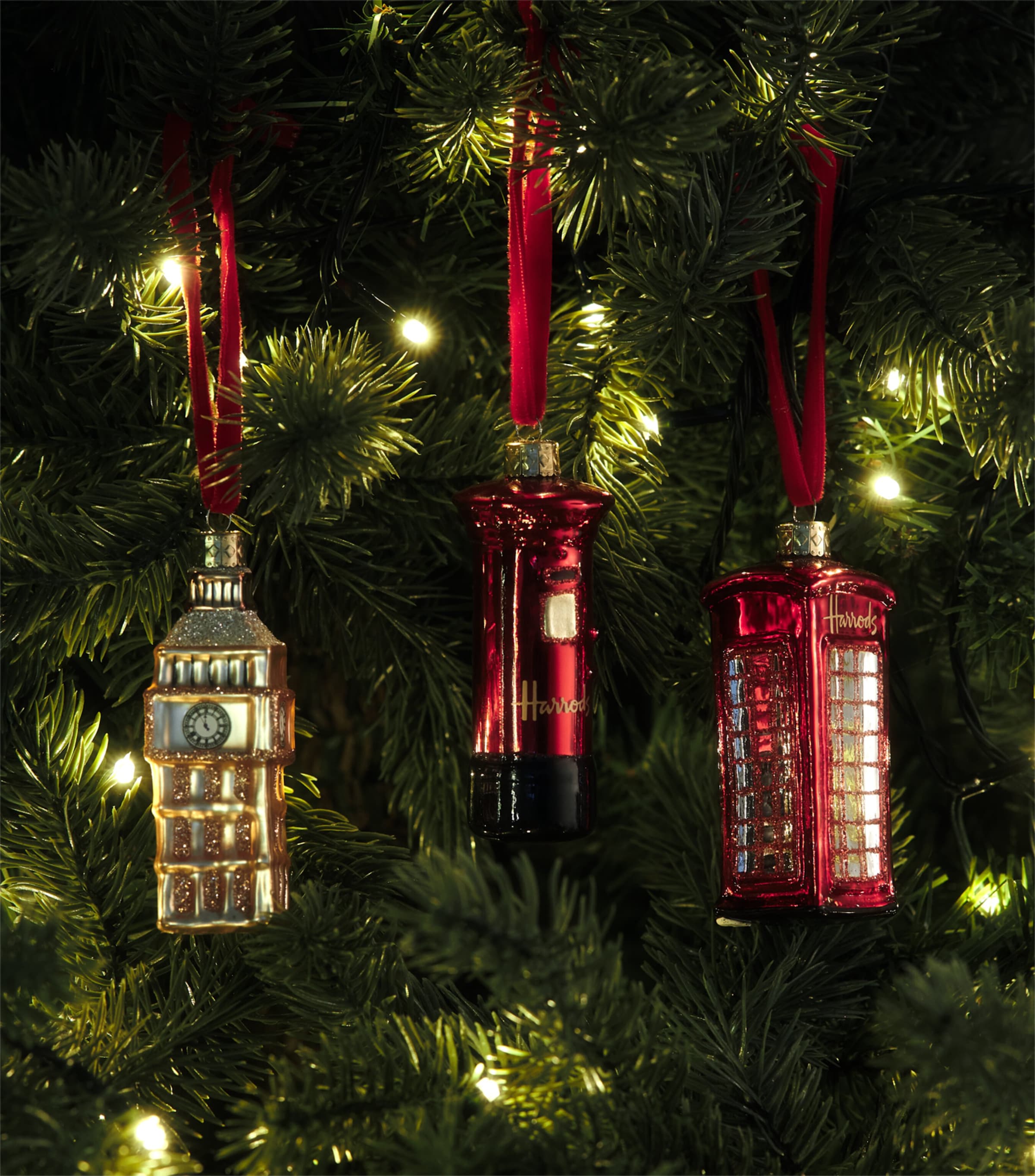 Harrods London Icons Tree Decorations (Set of 3) Image 3