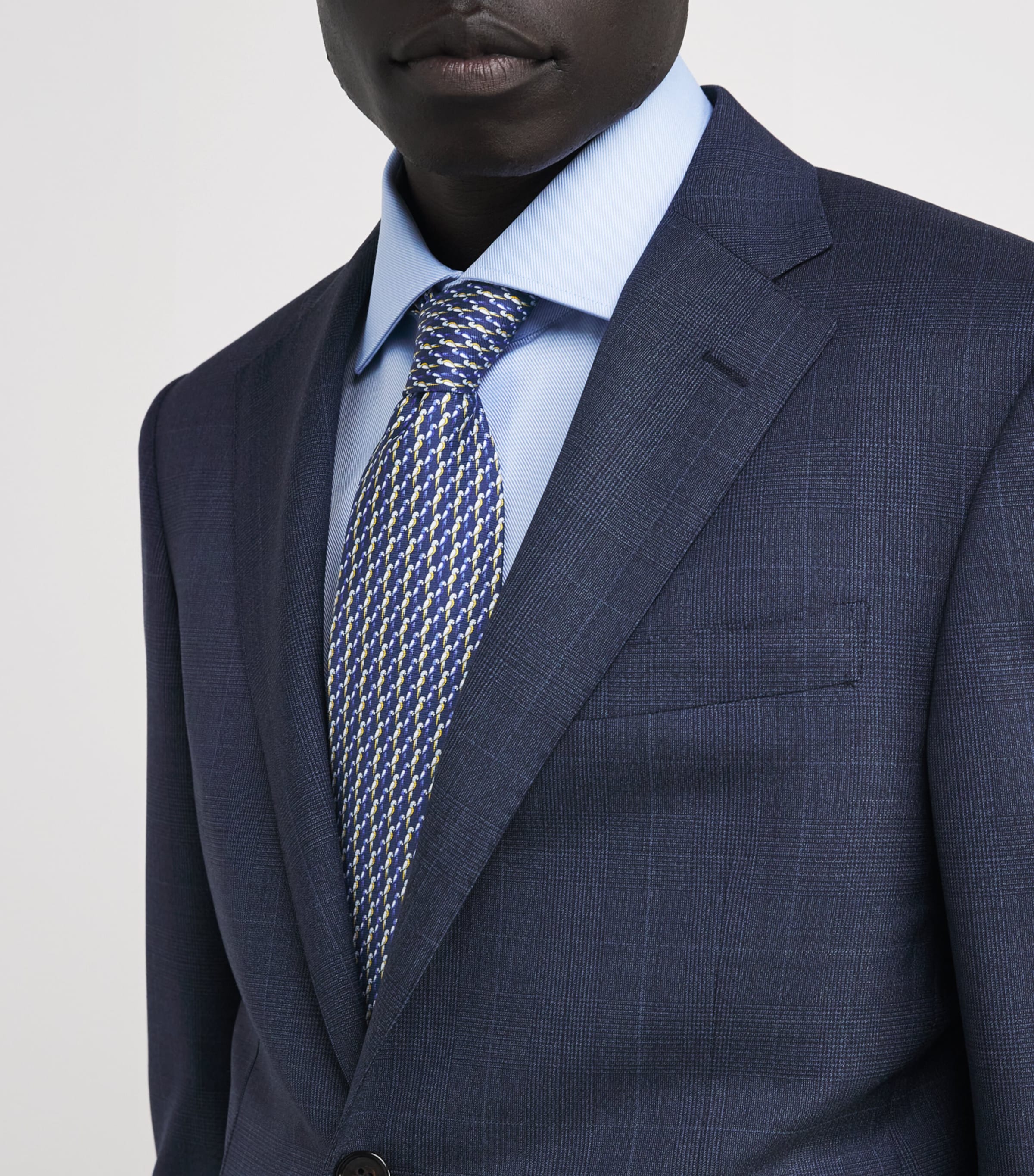 Silk Mini Parrots Tie 27 DARK BLUE Image 2